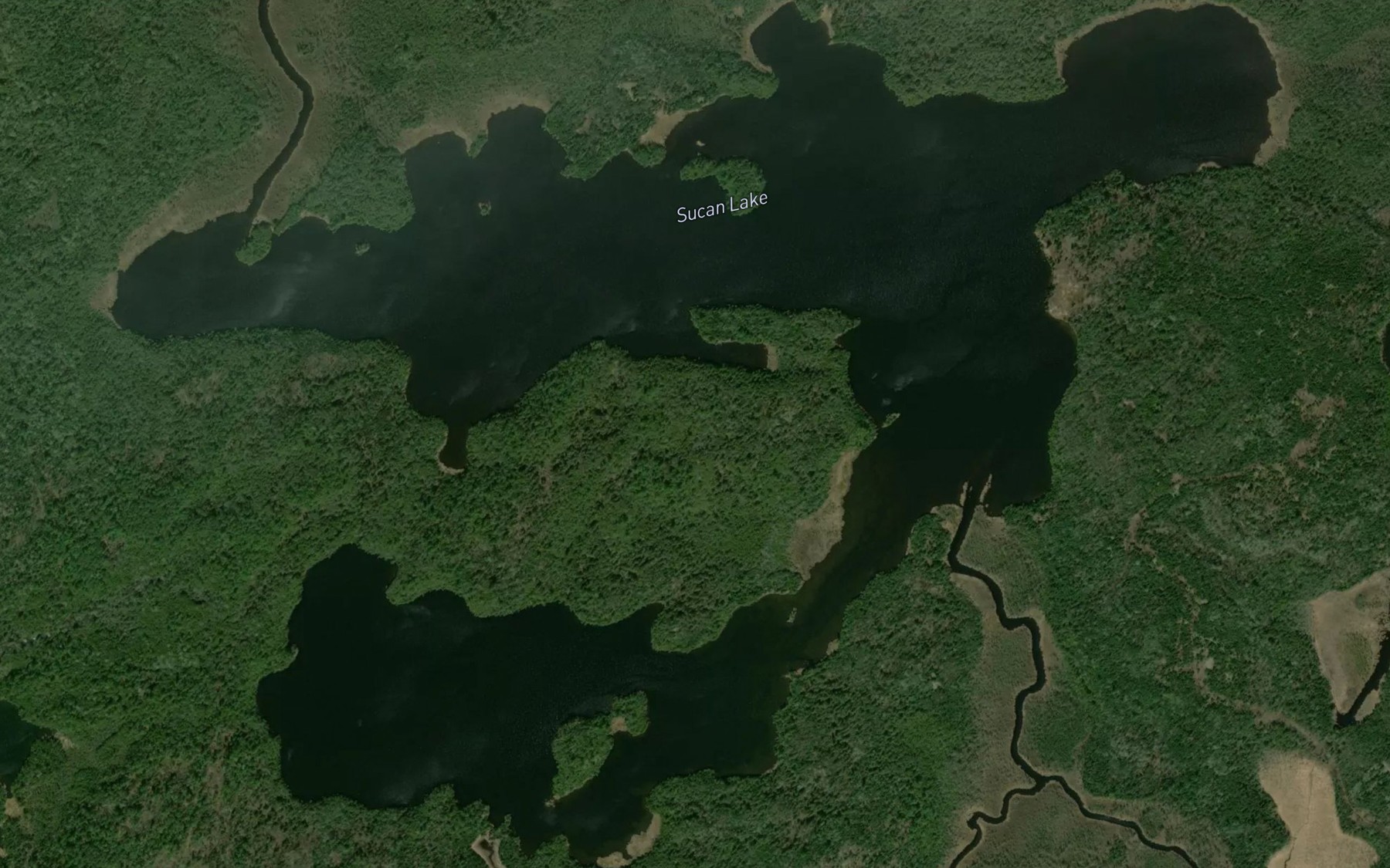 Satellite map of the Sucan Lake