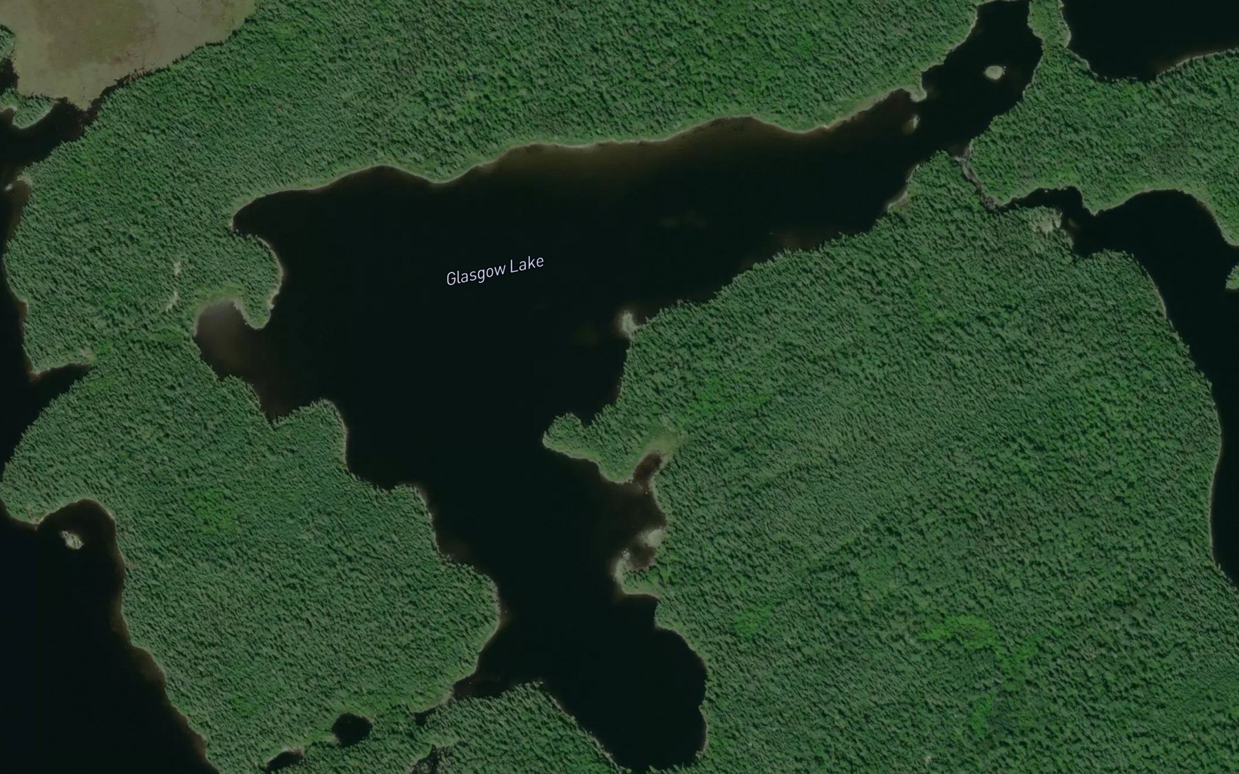 Satellite map of the Glasgow Lake