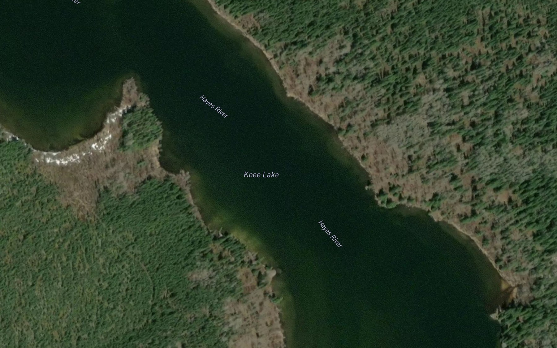 Satellite map of the Opischikona Narrows