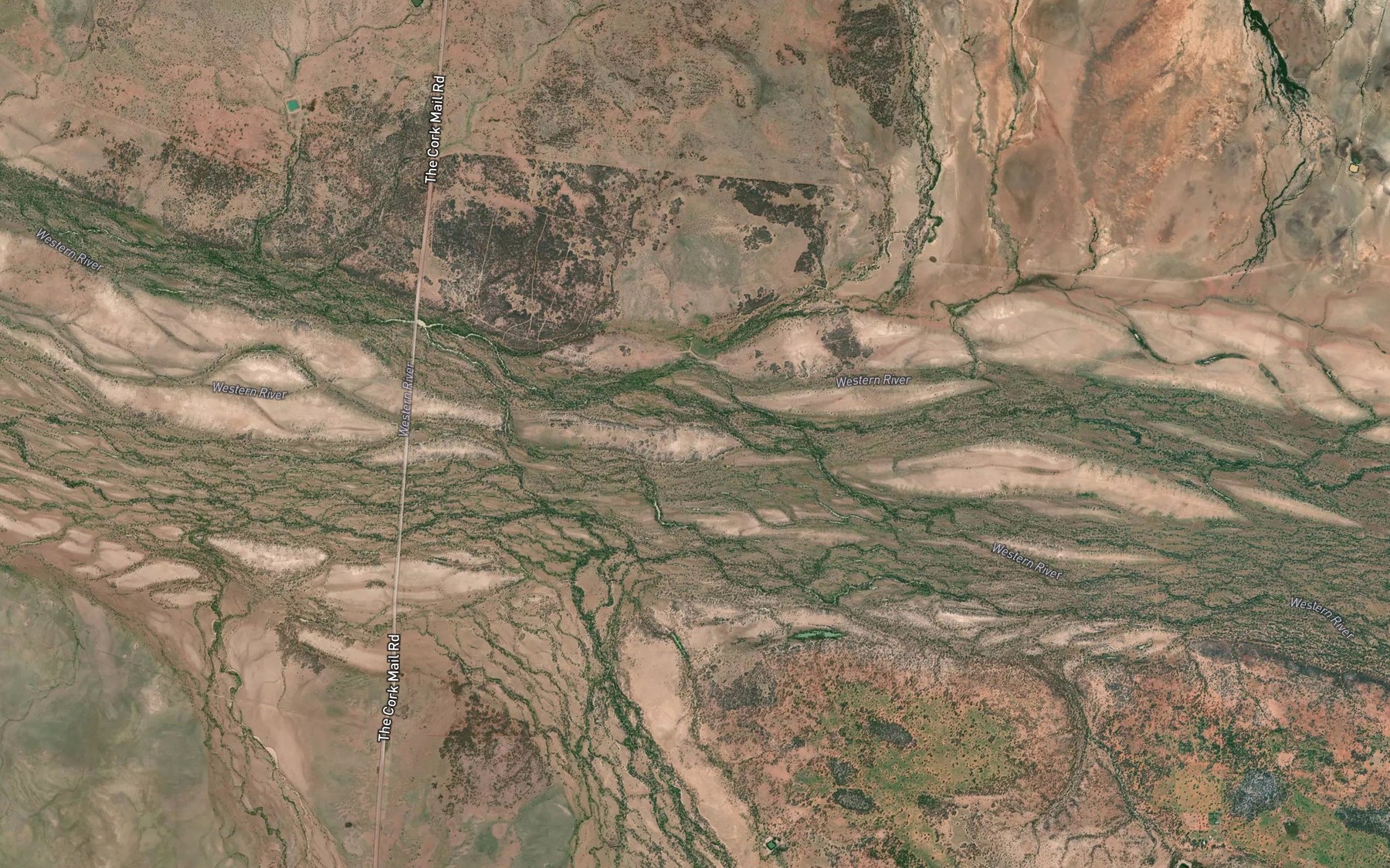 Satellite map of the Lydia Creek