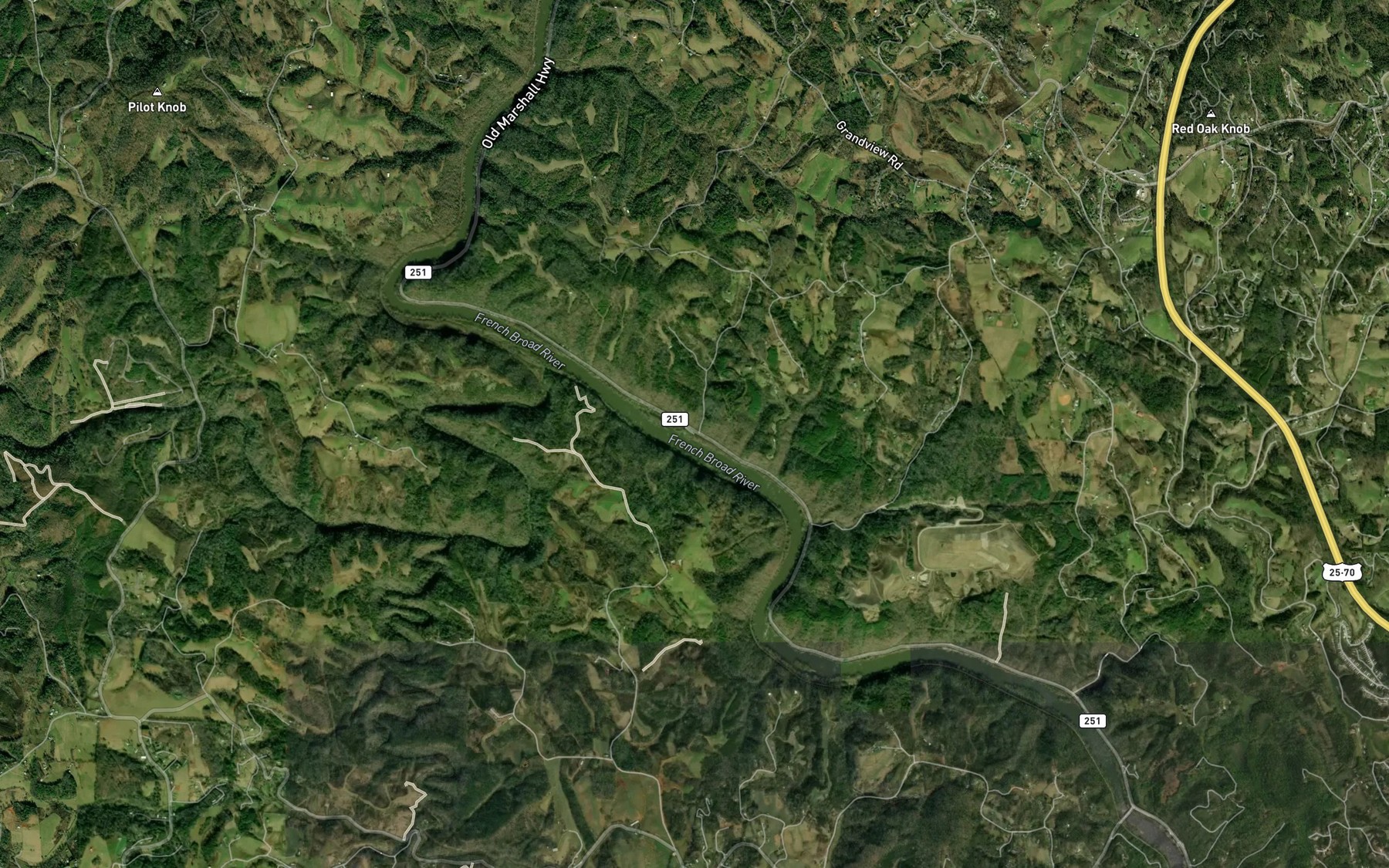 Satellite map of the Kuykendall Branch