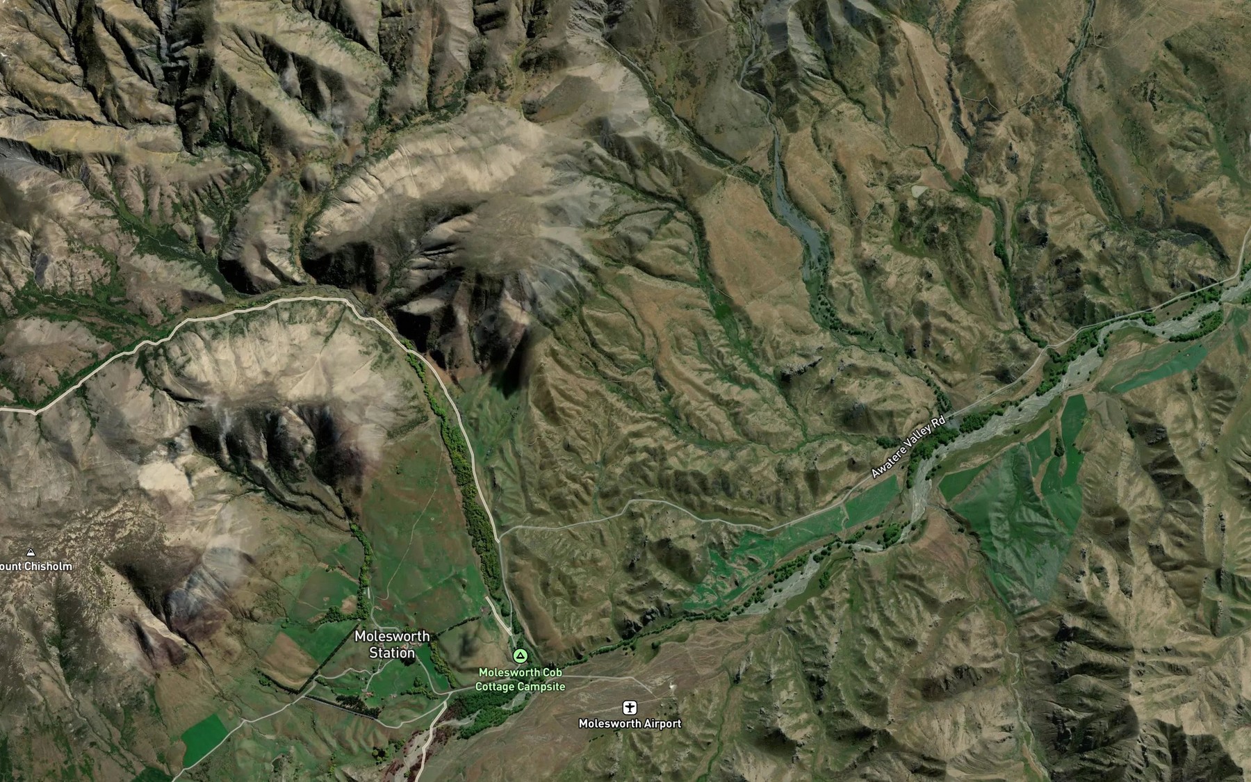 Satellite map of the Smokey Stream