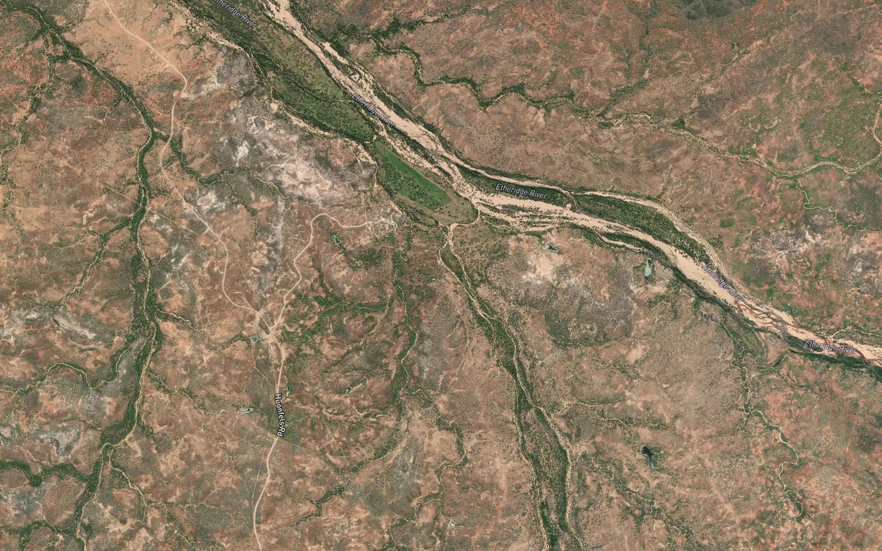 Satellite map of the Aurora Creek