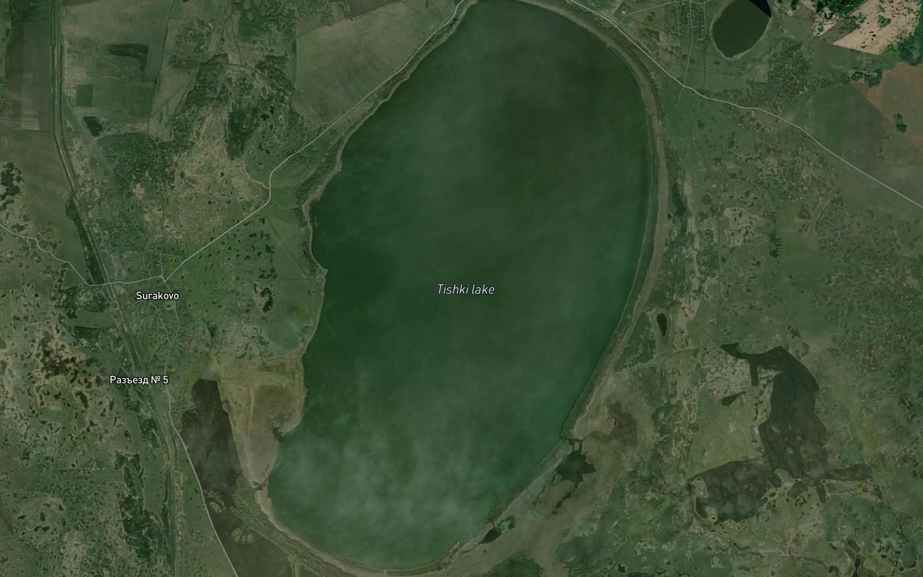 Satellite map of the Ozero Tishki