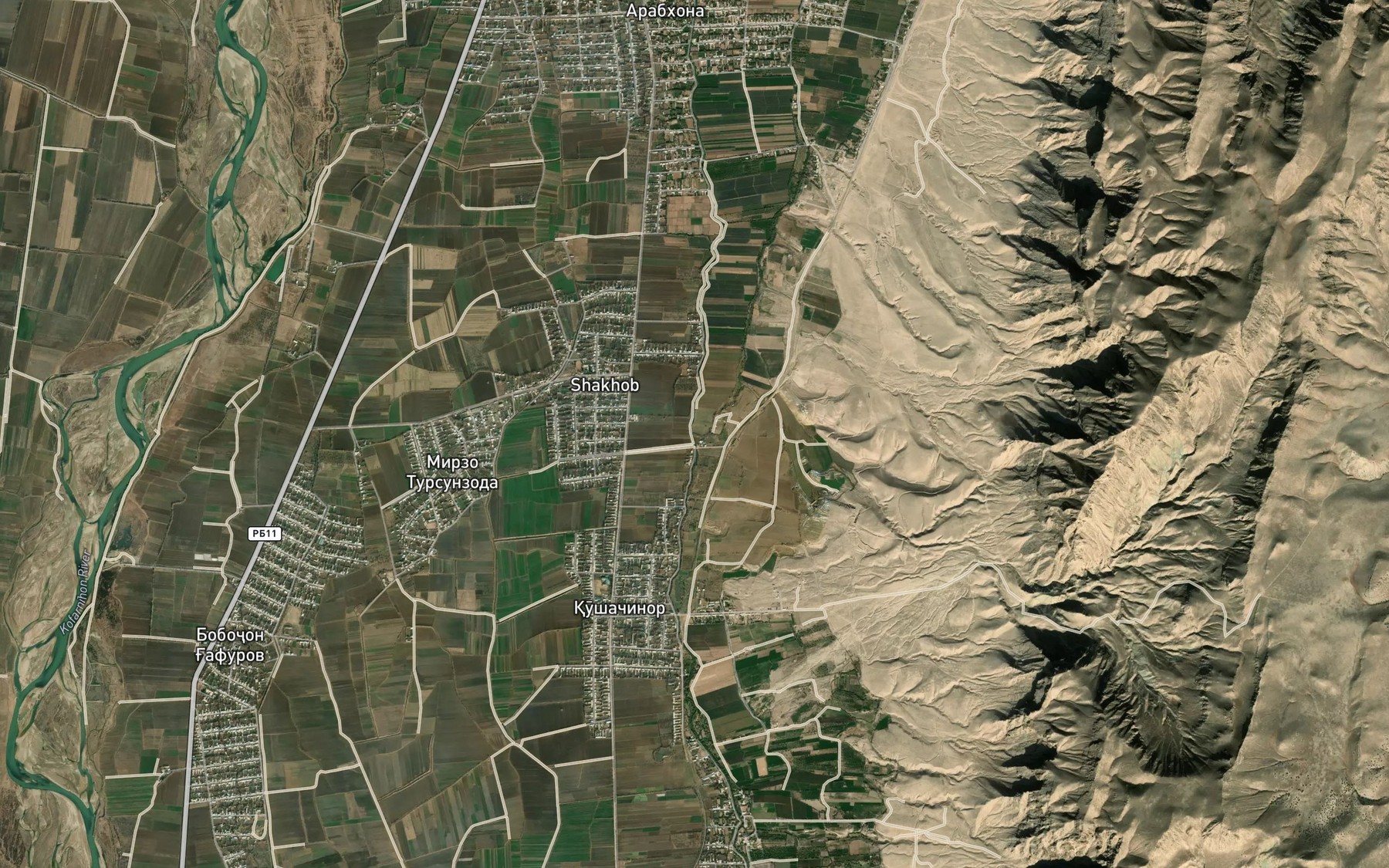 Satellite map of the Aryk Kabla