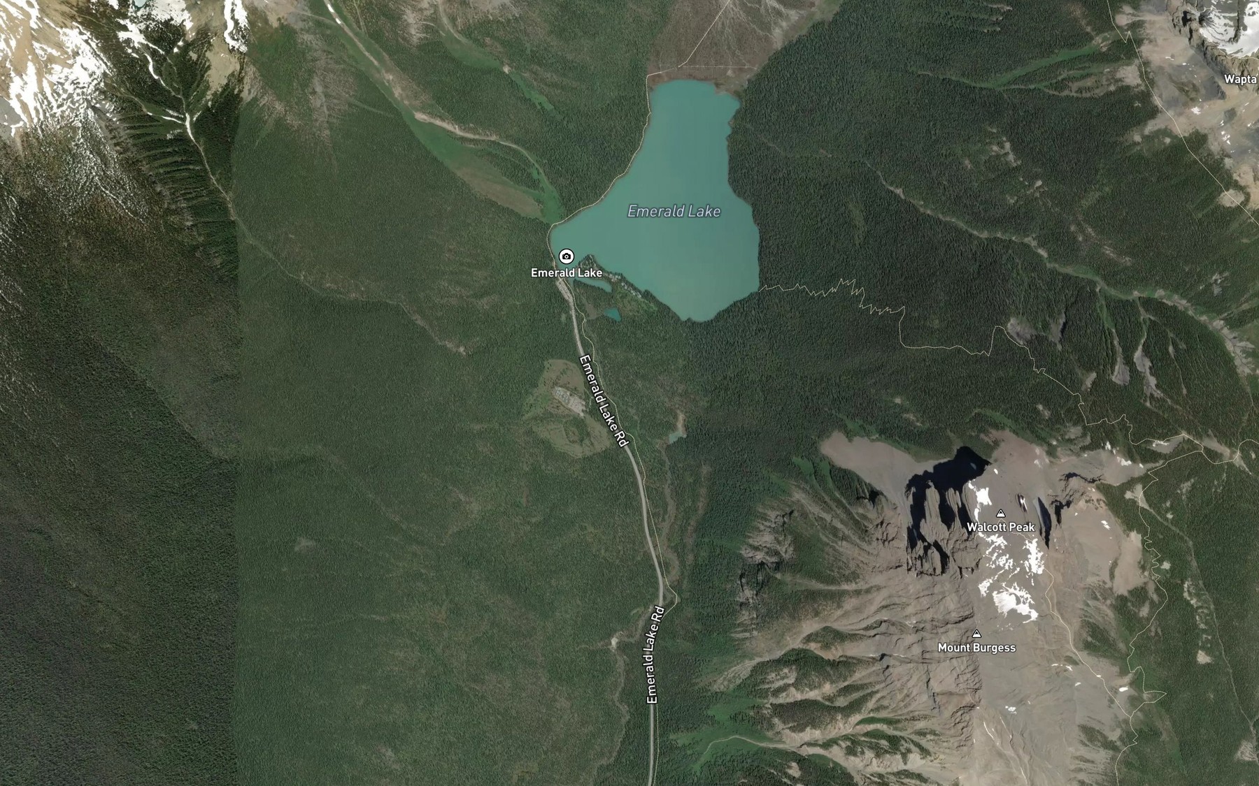 Satellite map of the Kendel Creek