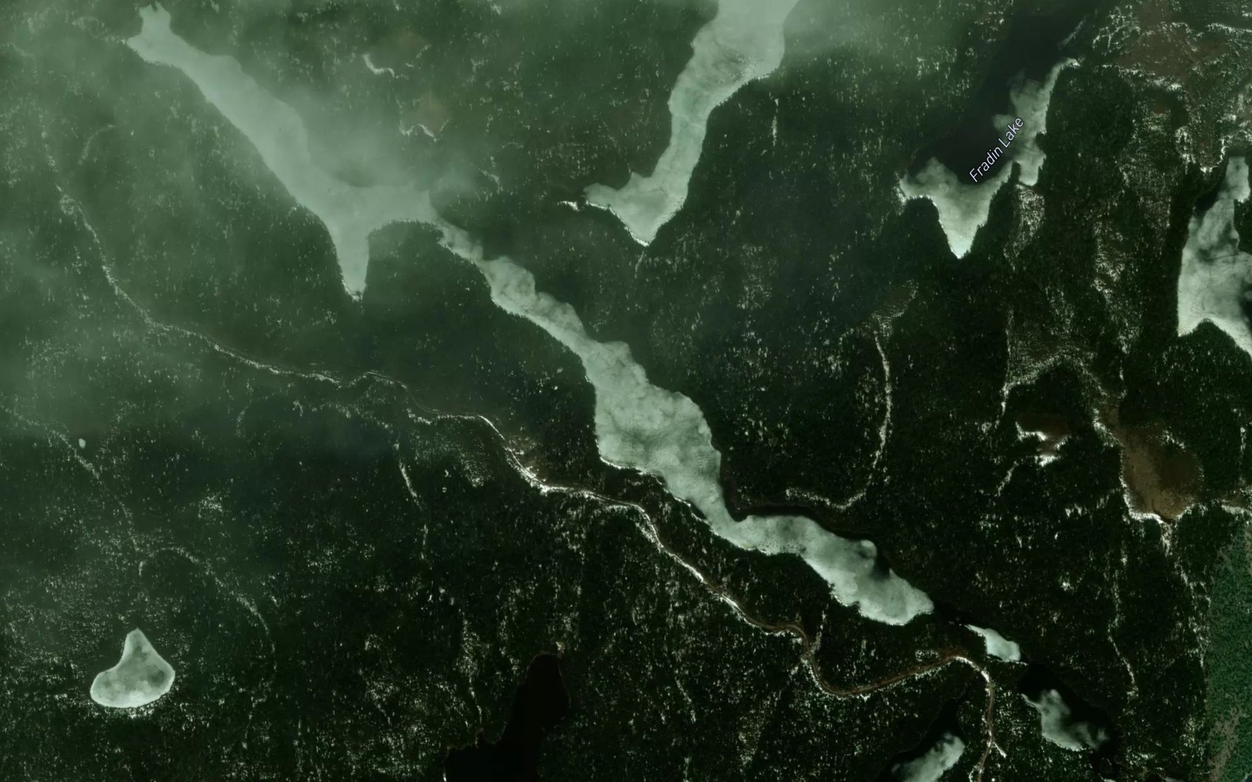 Satellite map of the Soule Lake