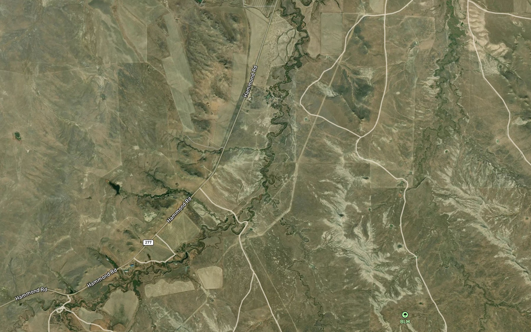 Satellite map of the Steep Creek