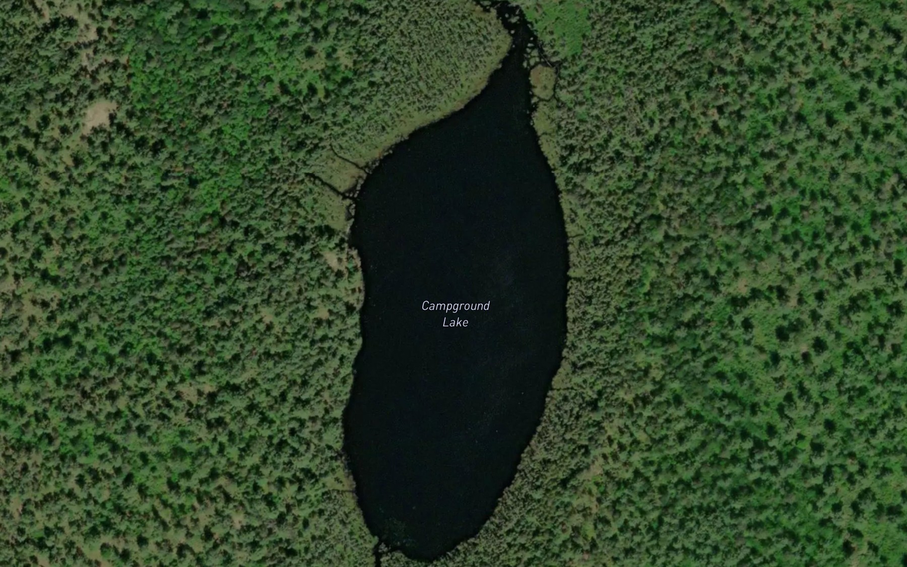 Satellite map of the Campground Lake