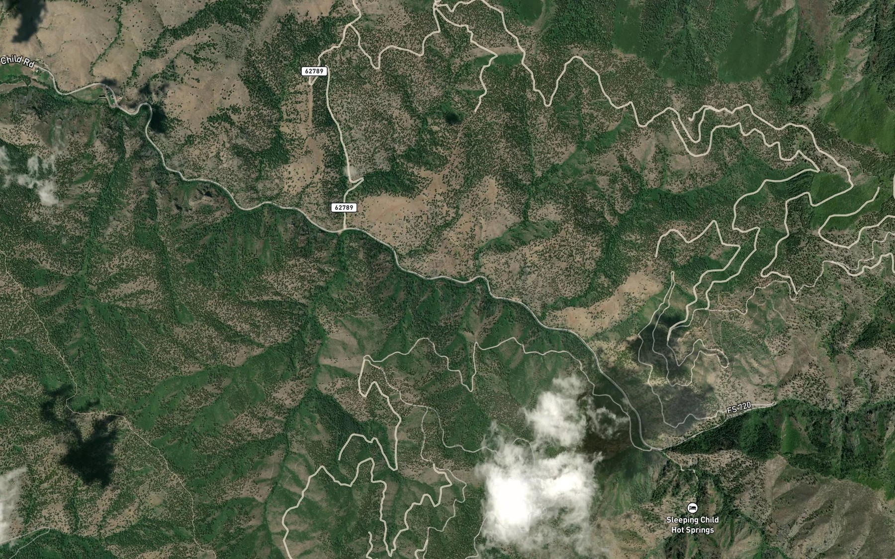 Satellite map of the Twomile Creek