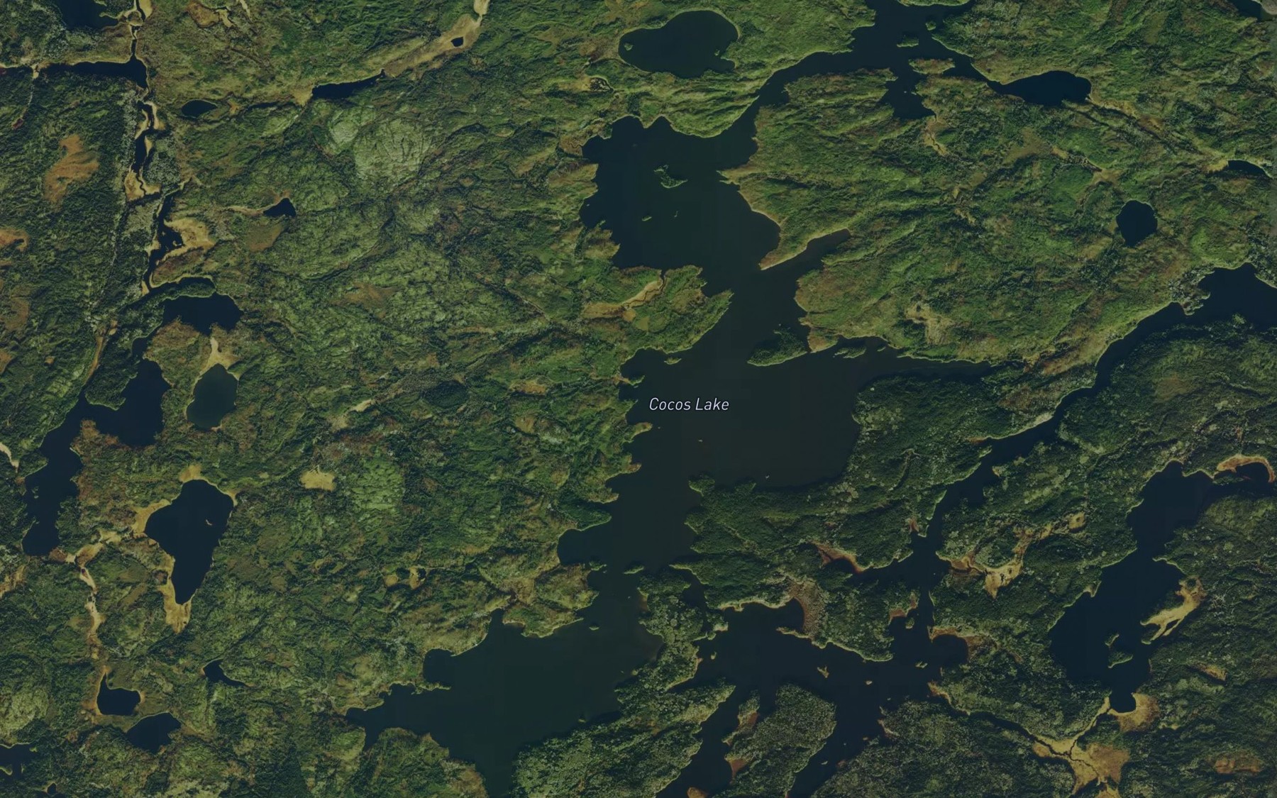 Satellite map of the Cocos Lake