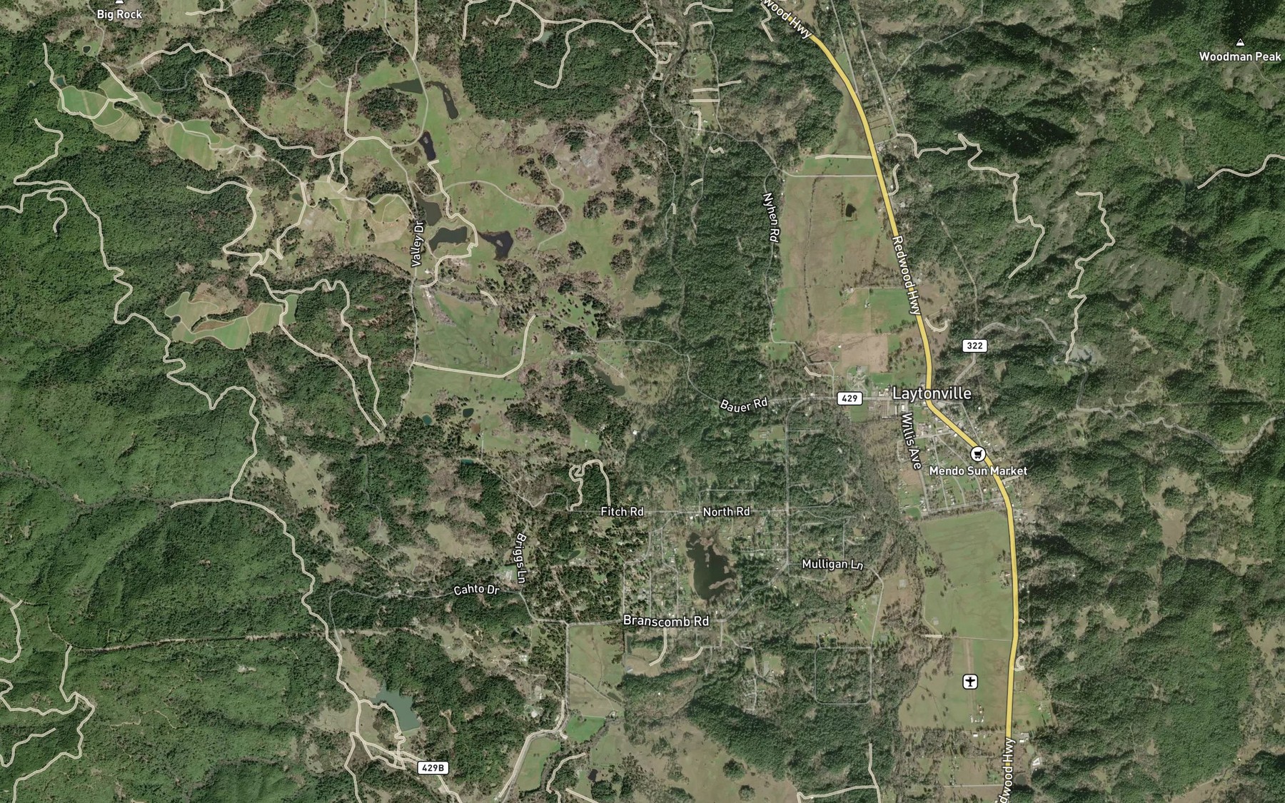 Satellite map of the Tuttle Creek