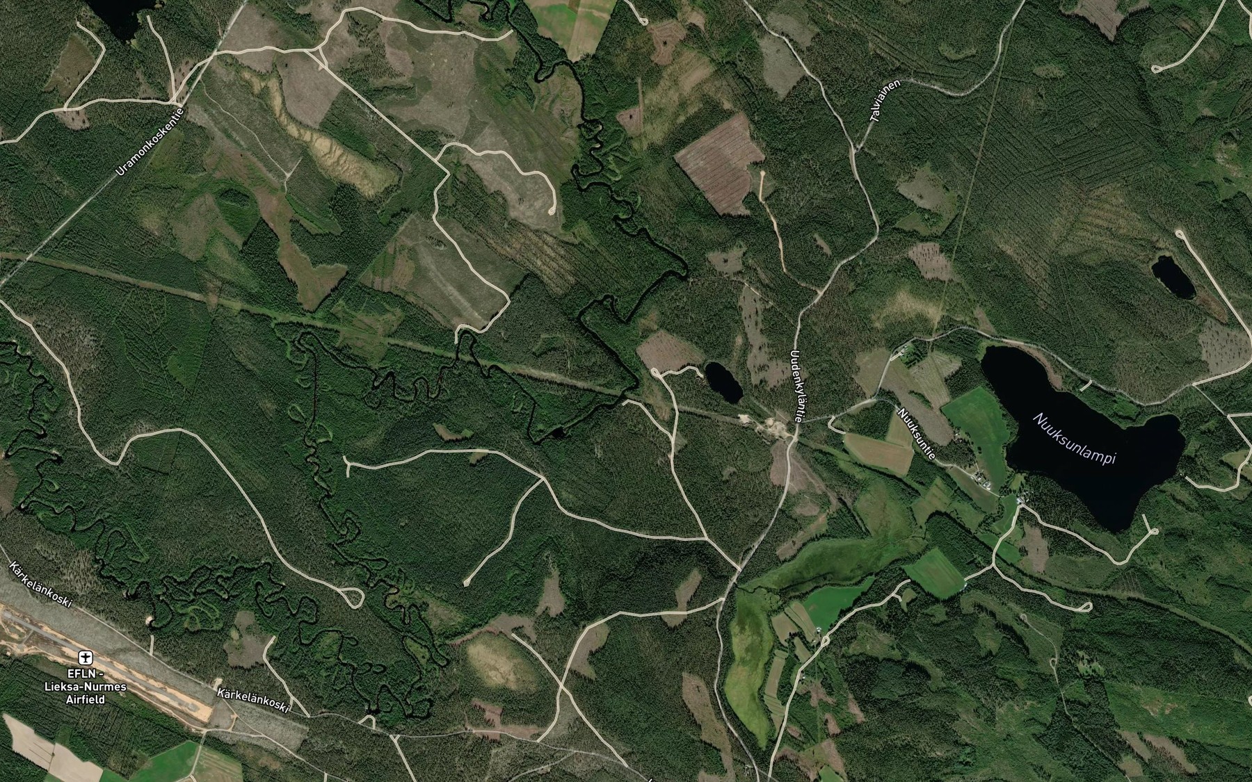 Satellite map of the Pitkakoski