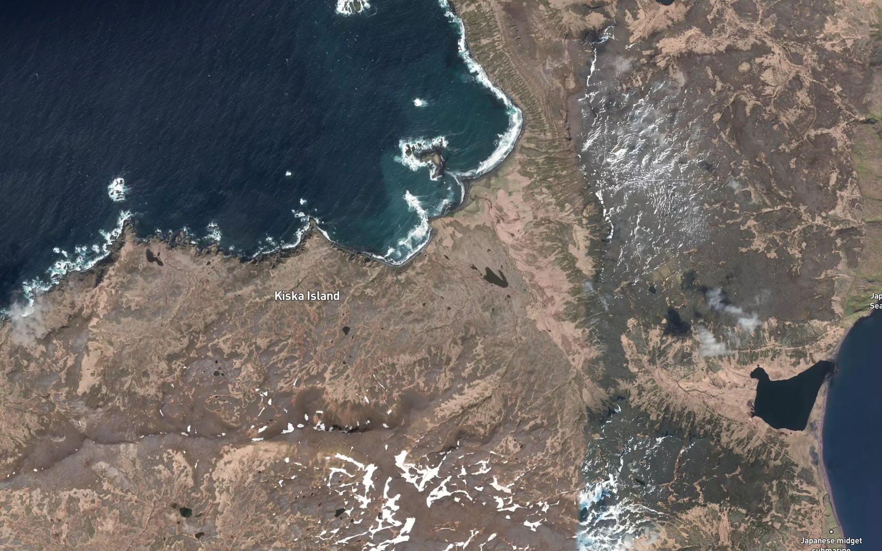 Satellite map of the Lass Lake