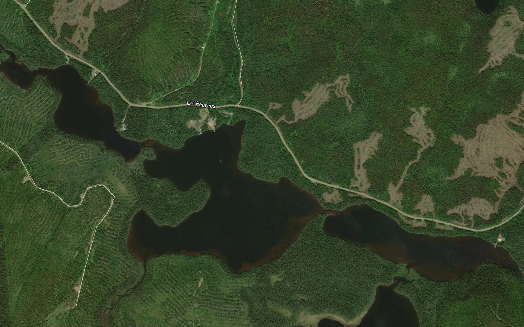 Satellite map of the Lac des Trois Passes