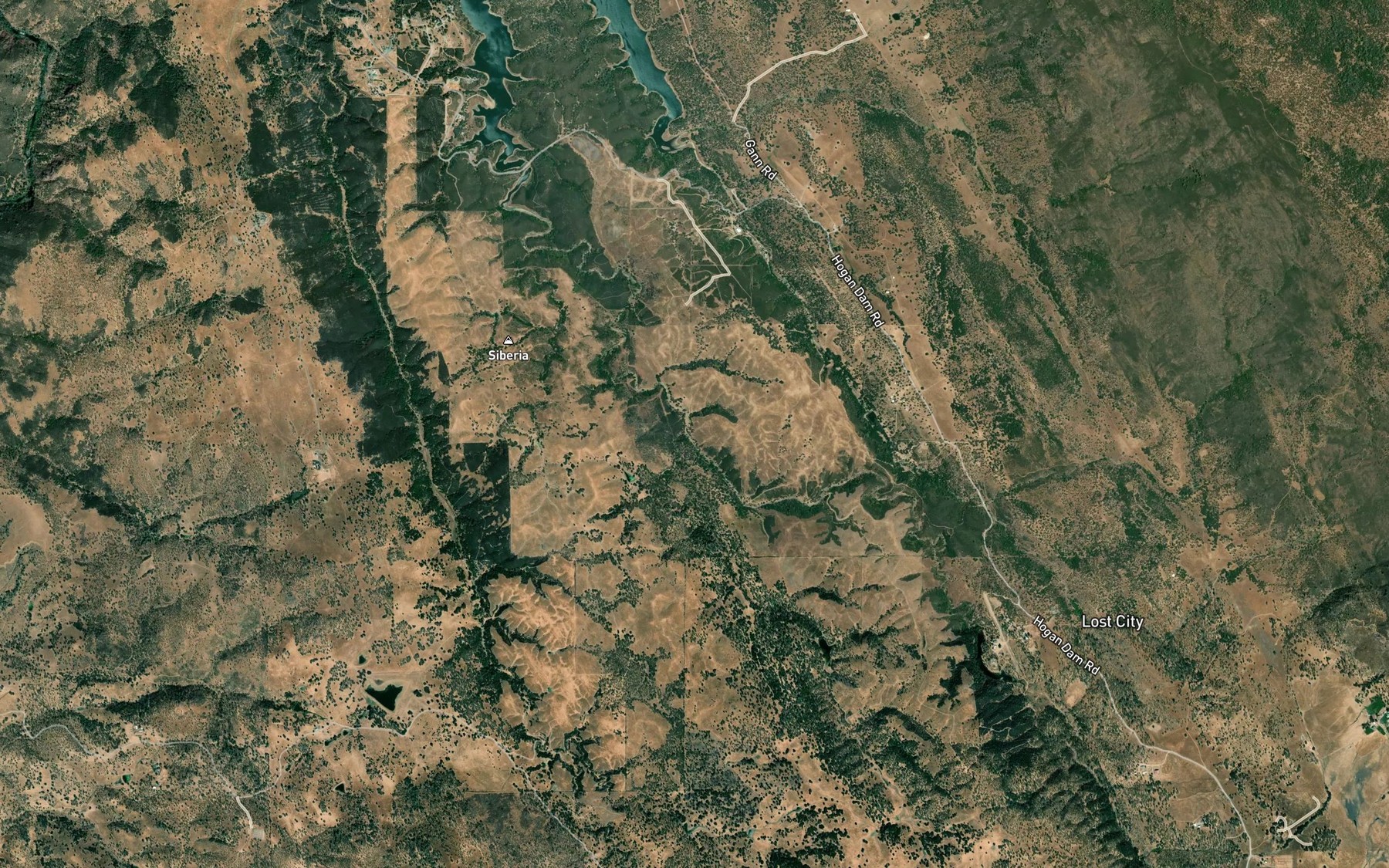 Satellite map of the Dry Creek