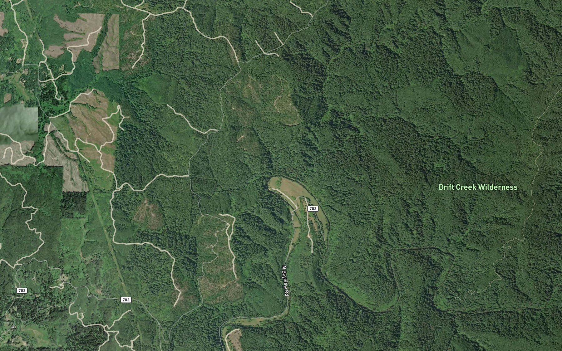 Satellite map of the Cedar Creek