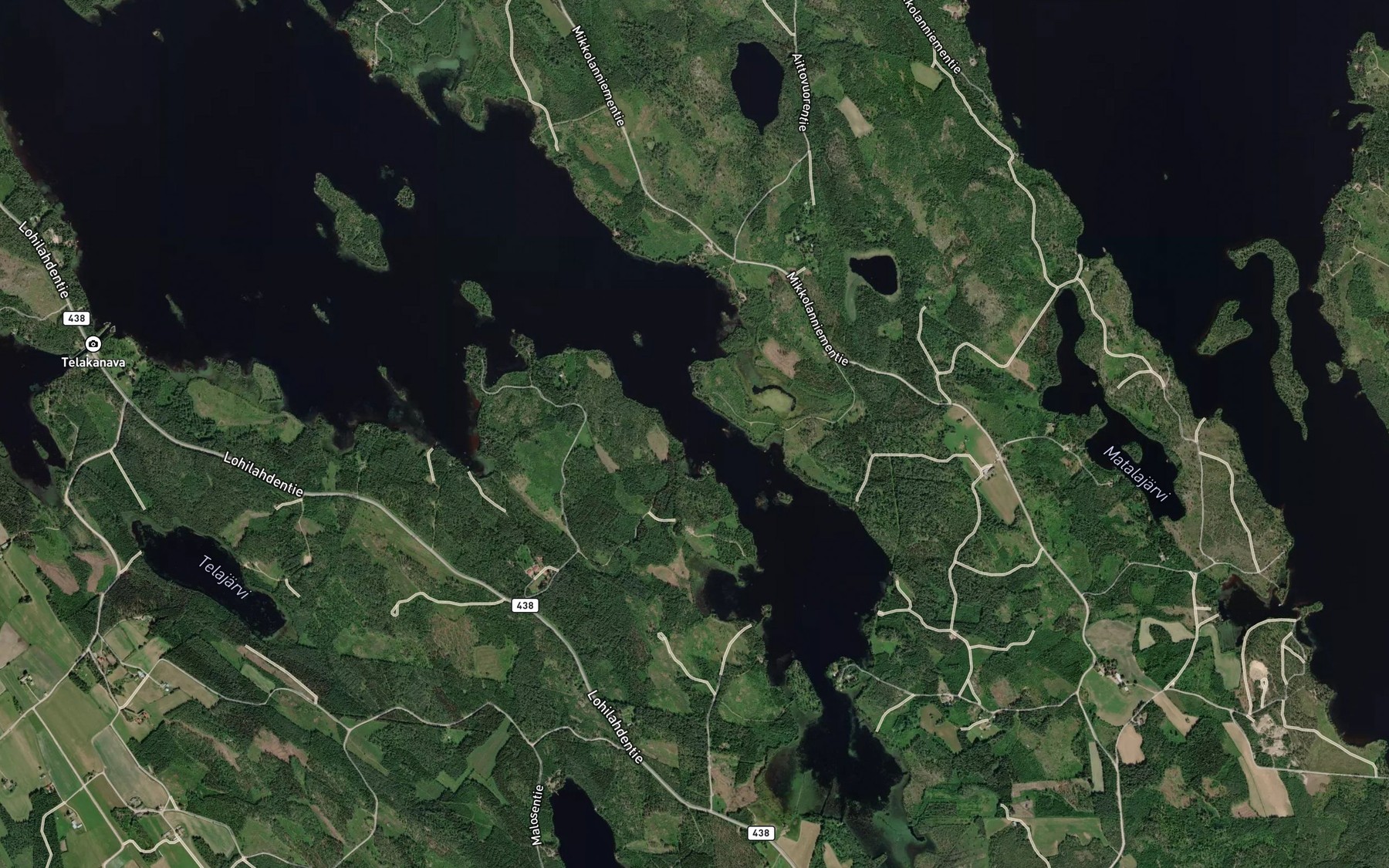Satellite map of the Karmesalmi