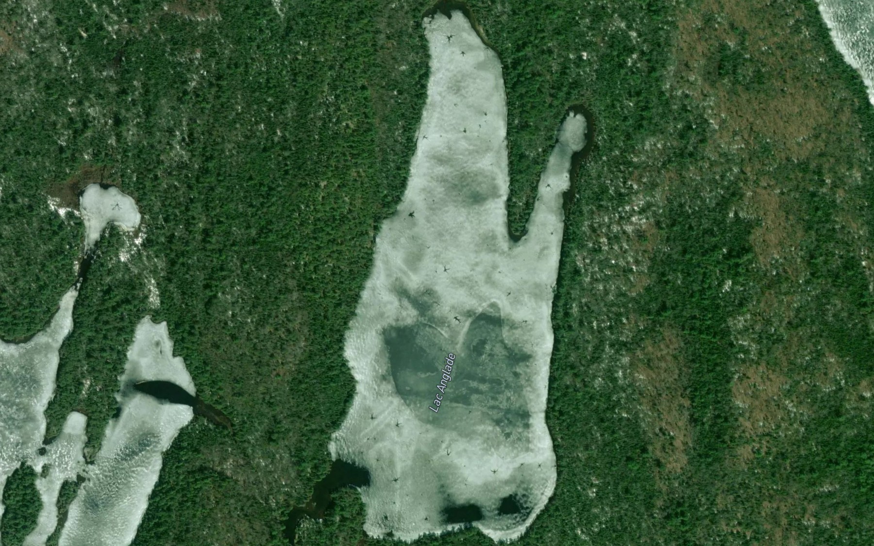 Satellite map of the Lac Anglade