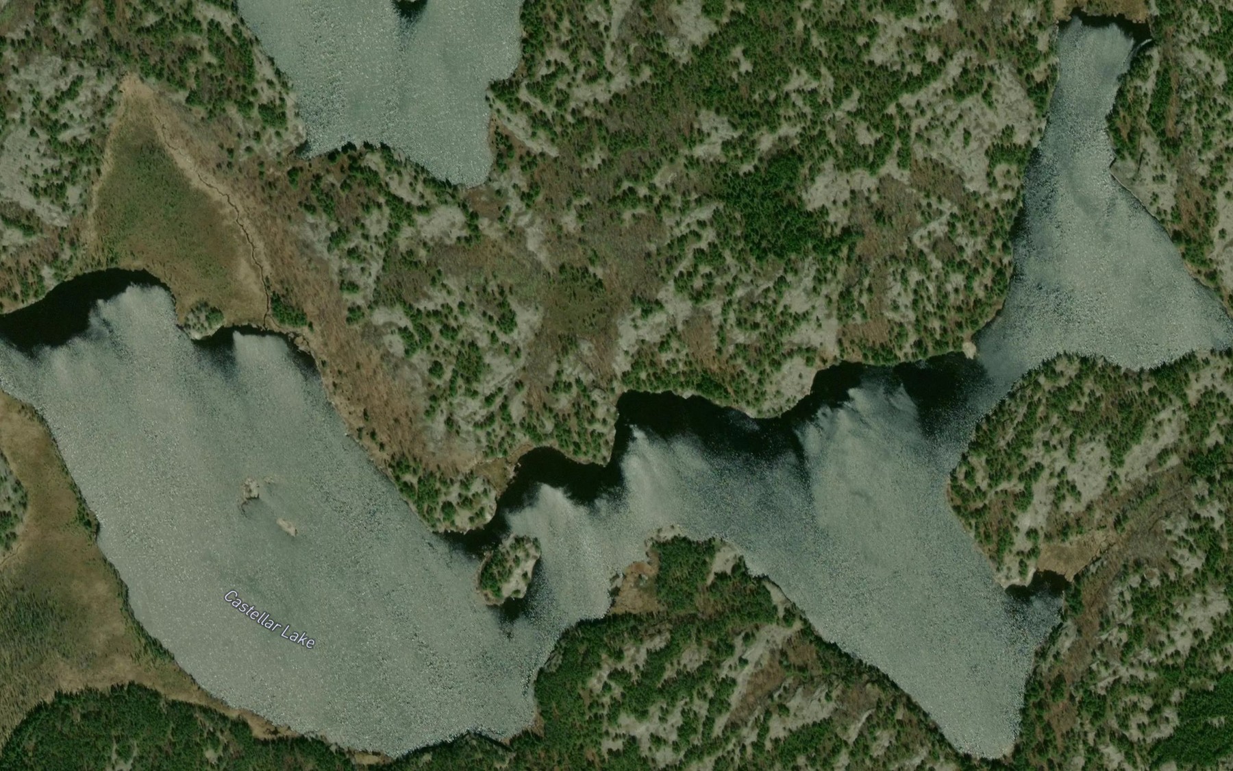 Satellite map of the Castellar Lake