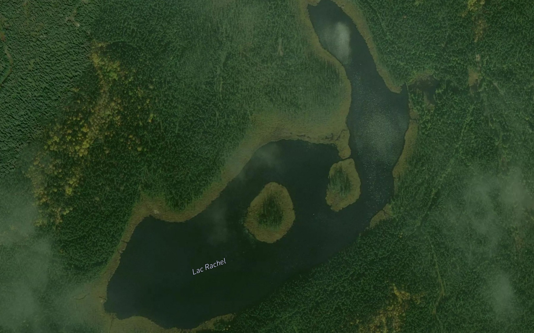 Satellite map of the Lac Rachel