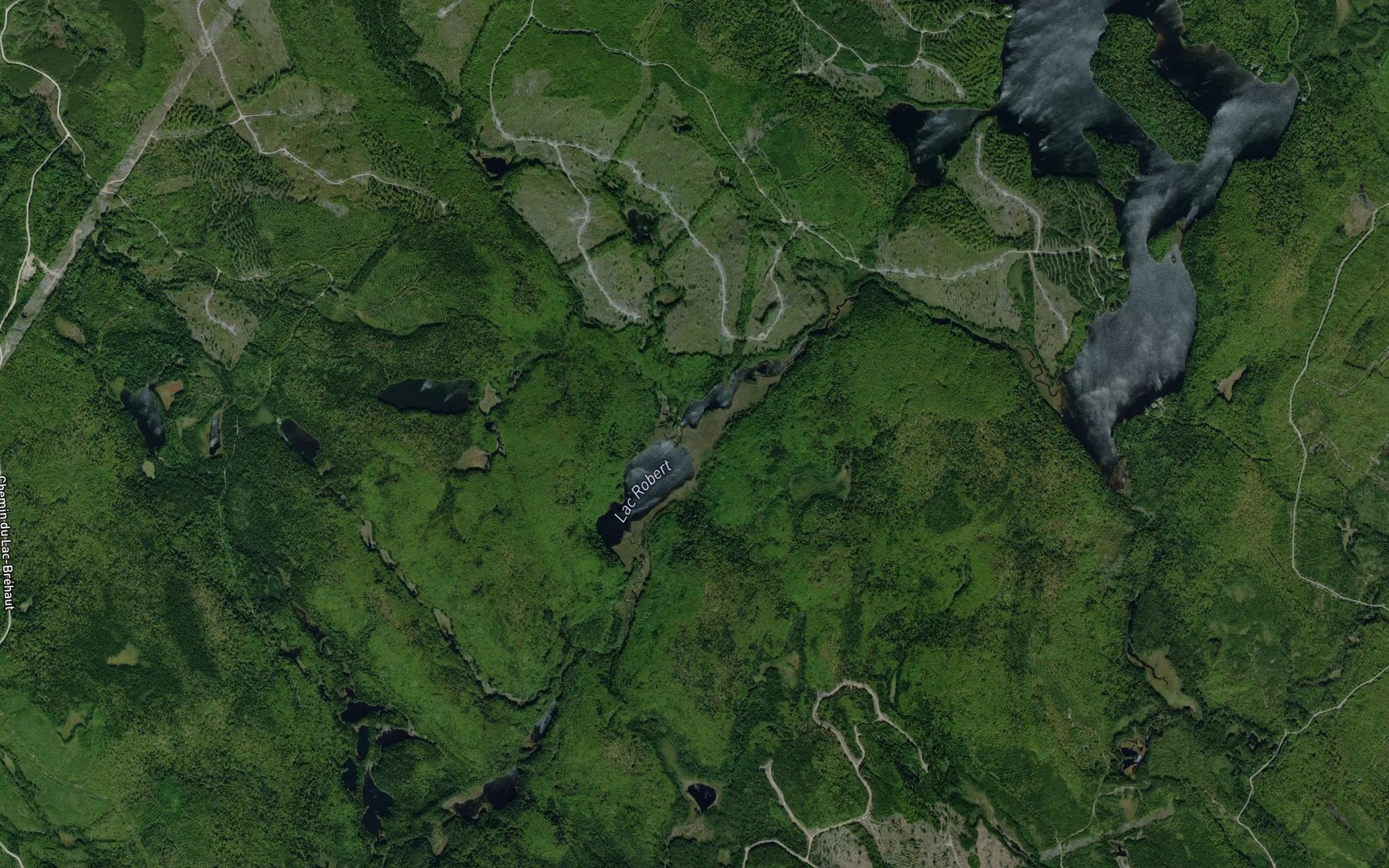Satellite map of the Lac Robert