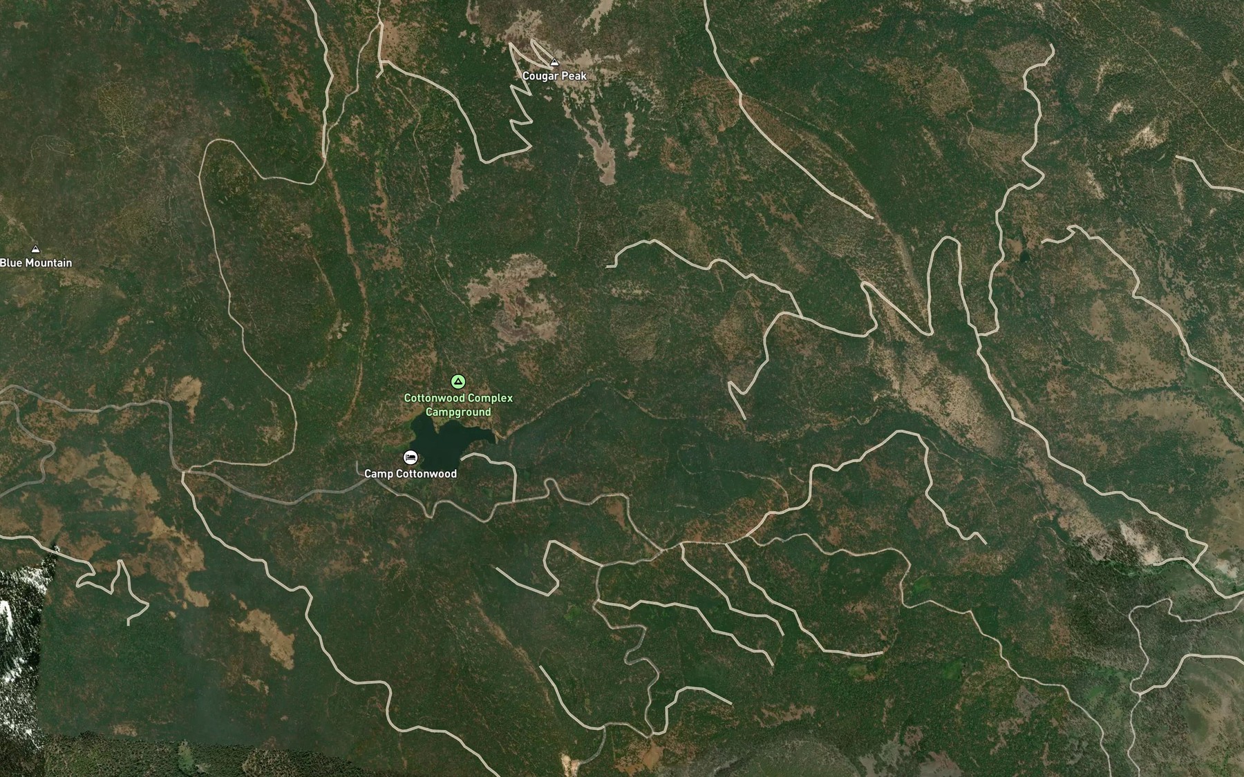 Satellite map of the Mammoth Spring