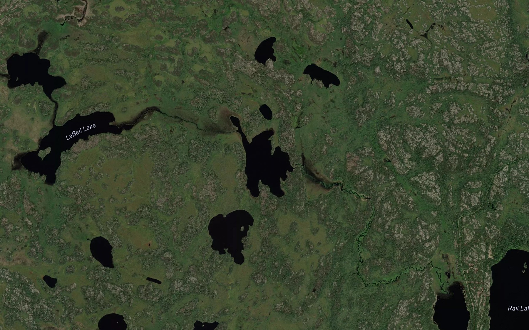 Satellite map of the Little Swan Lake
