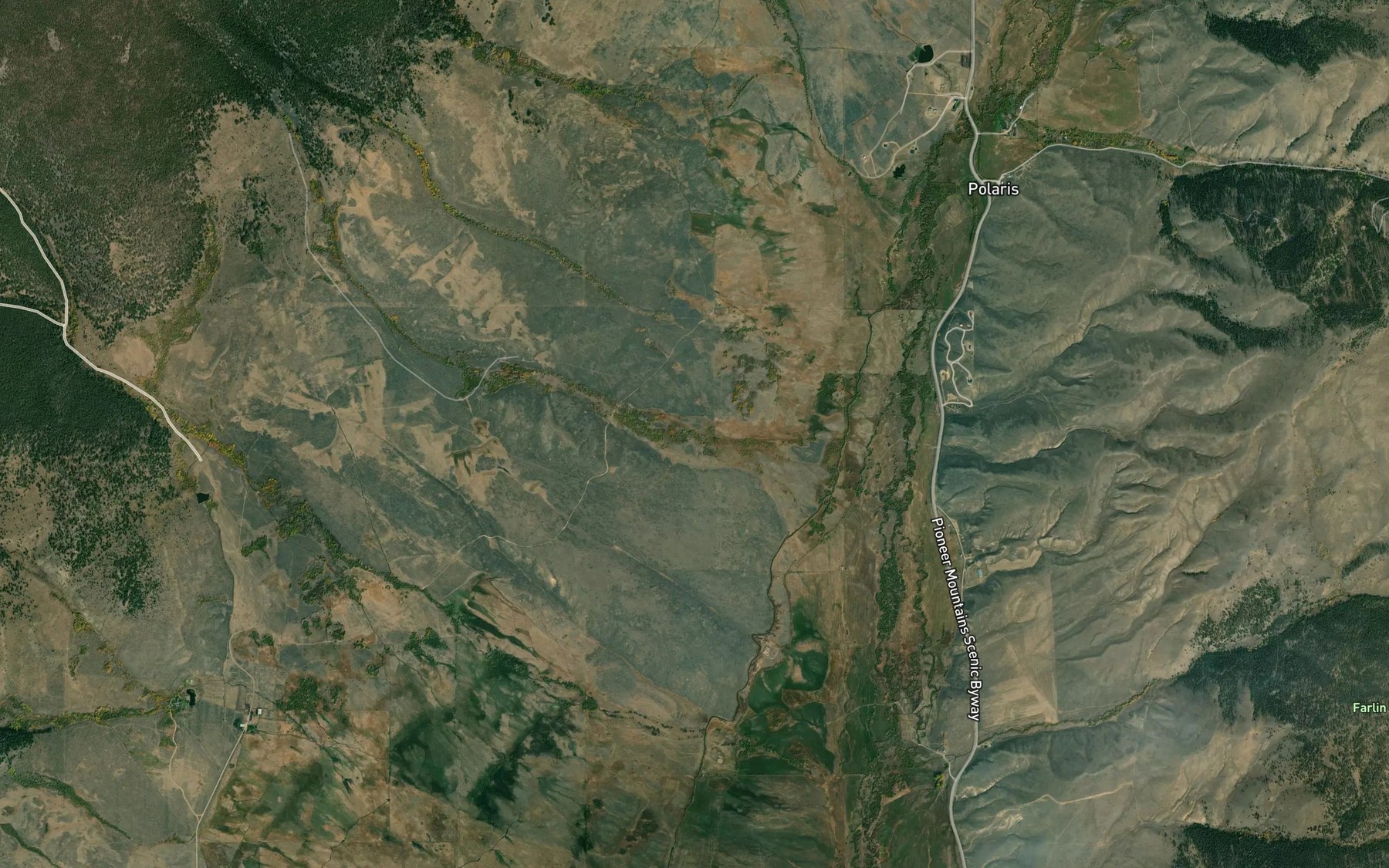 Satellite map of the Jager Creek