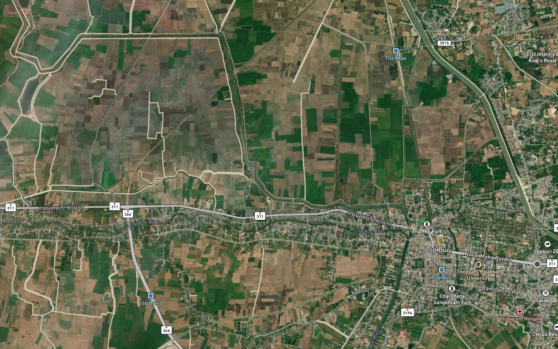 Satellite map of the Khlong Bang Khan Mak