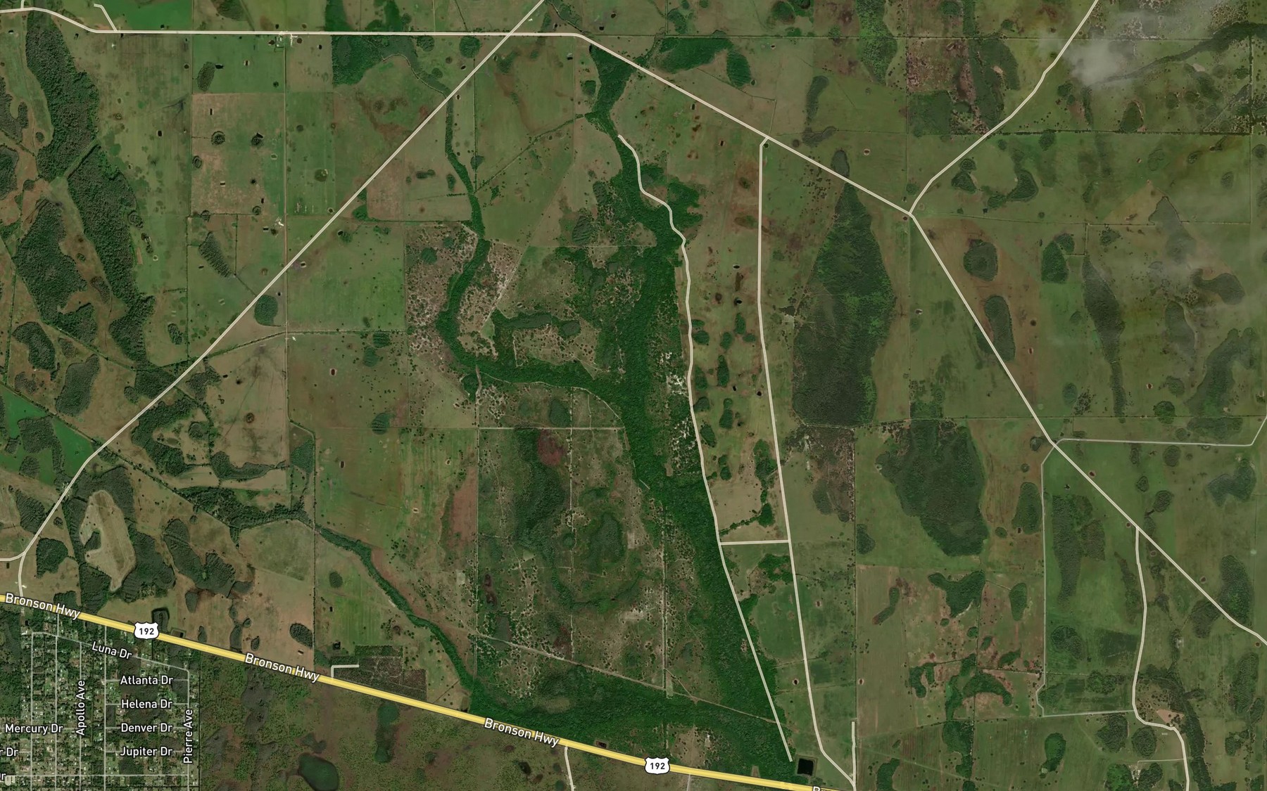 Satellite map of the Elbow Branch