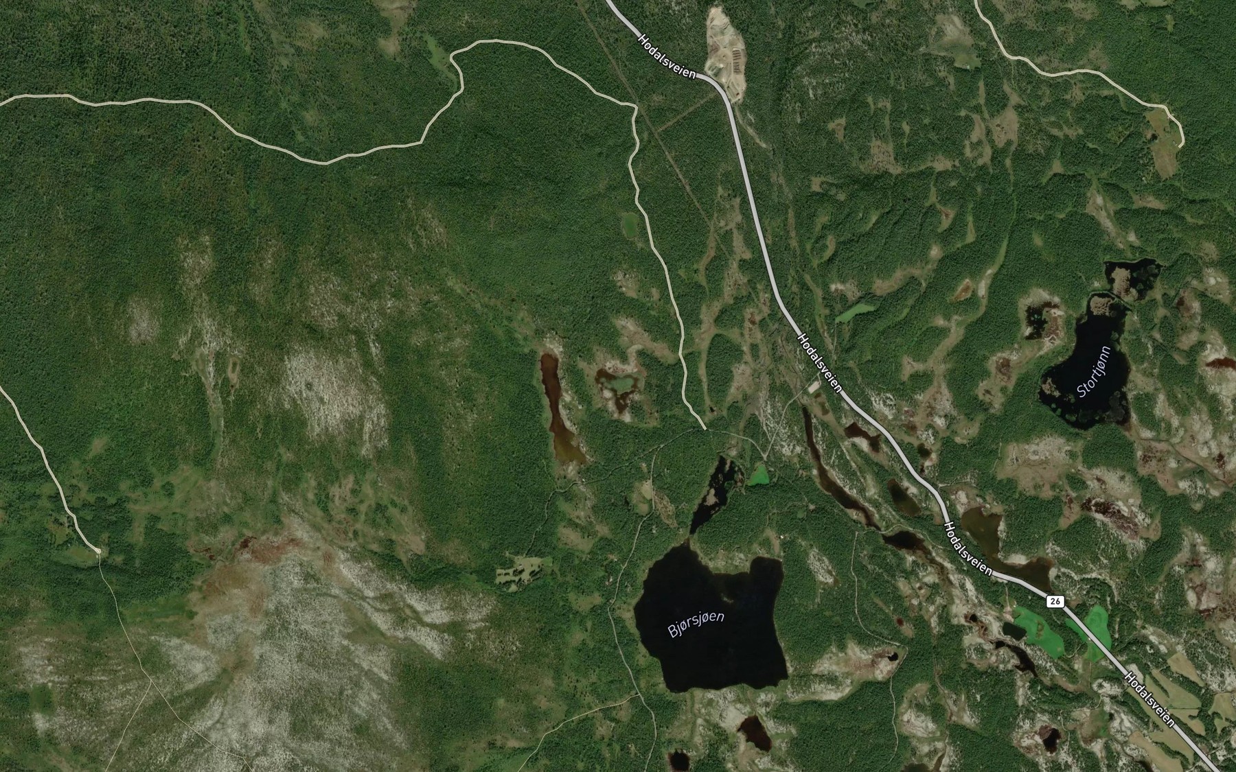 Satellite map of the Skarvtjonna