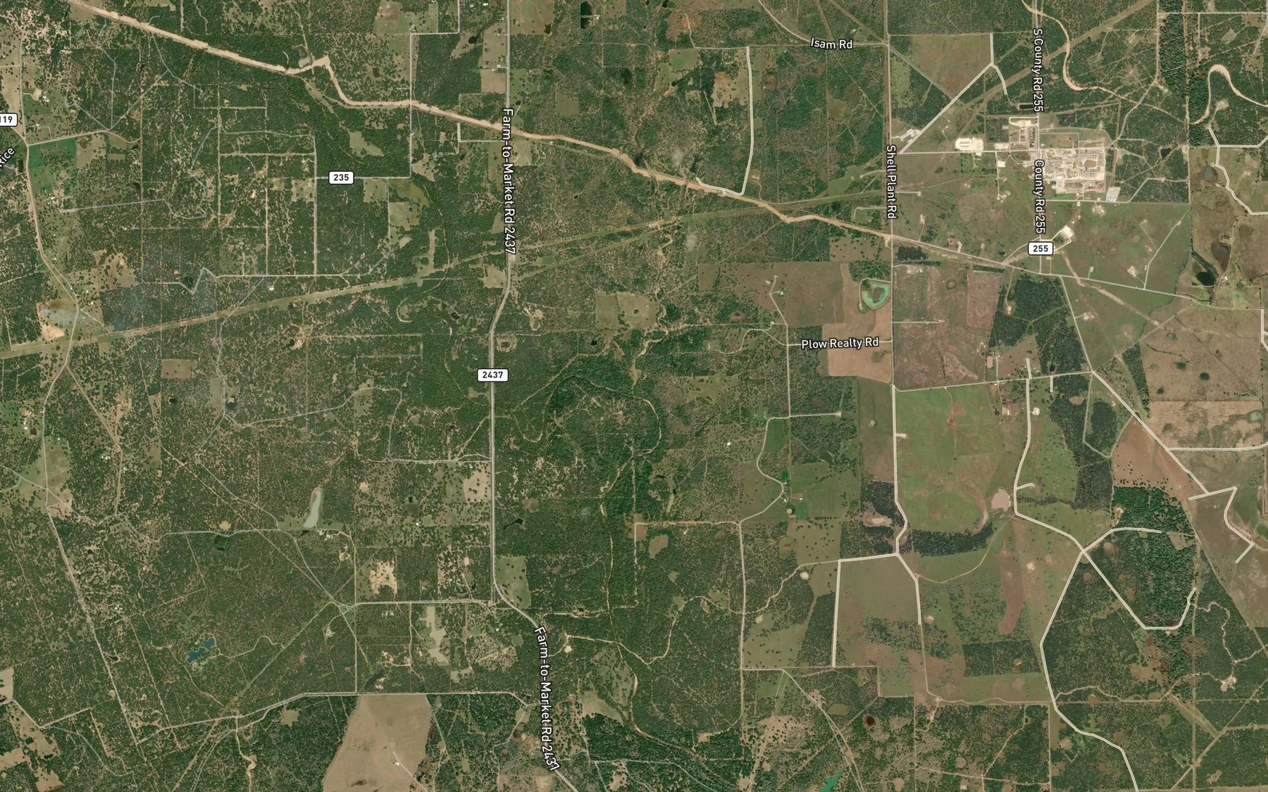 Satellite map of the Coppers Creek