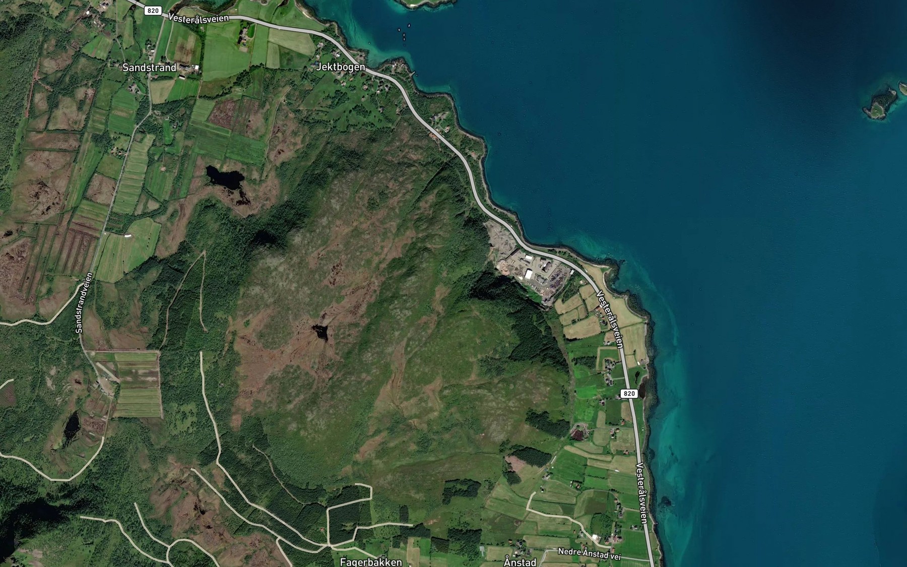 Satellite map of the Storlibekken