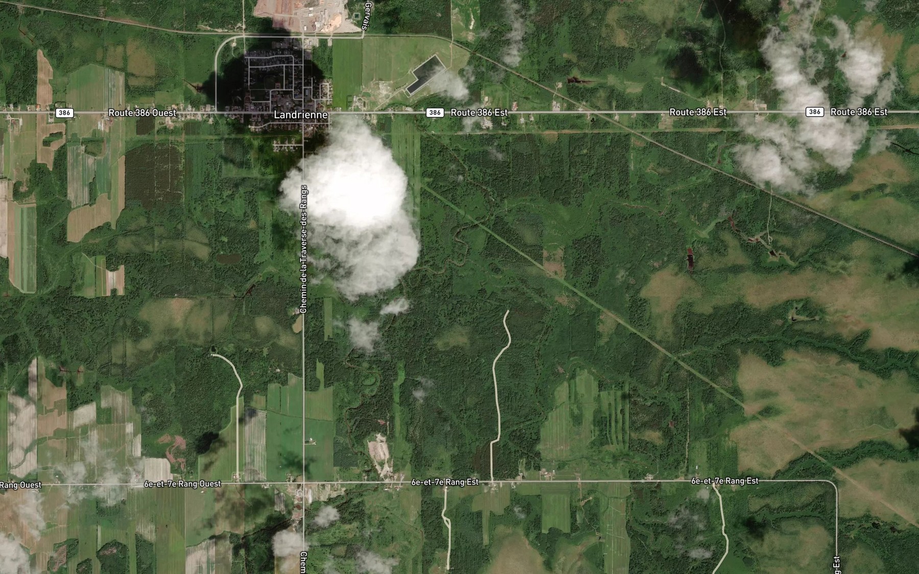 Satellite map of the Branche Marcoux