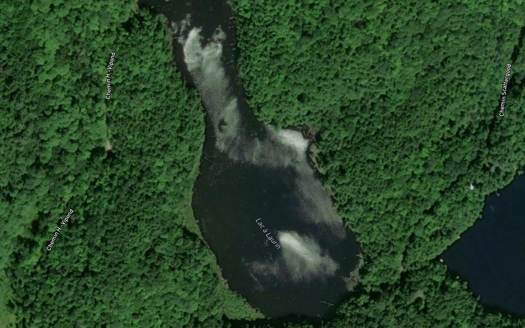 Satellite map of the Lac a Laurin
