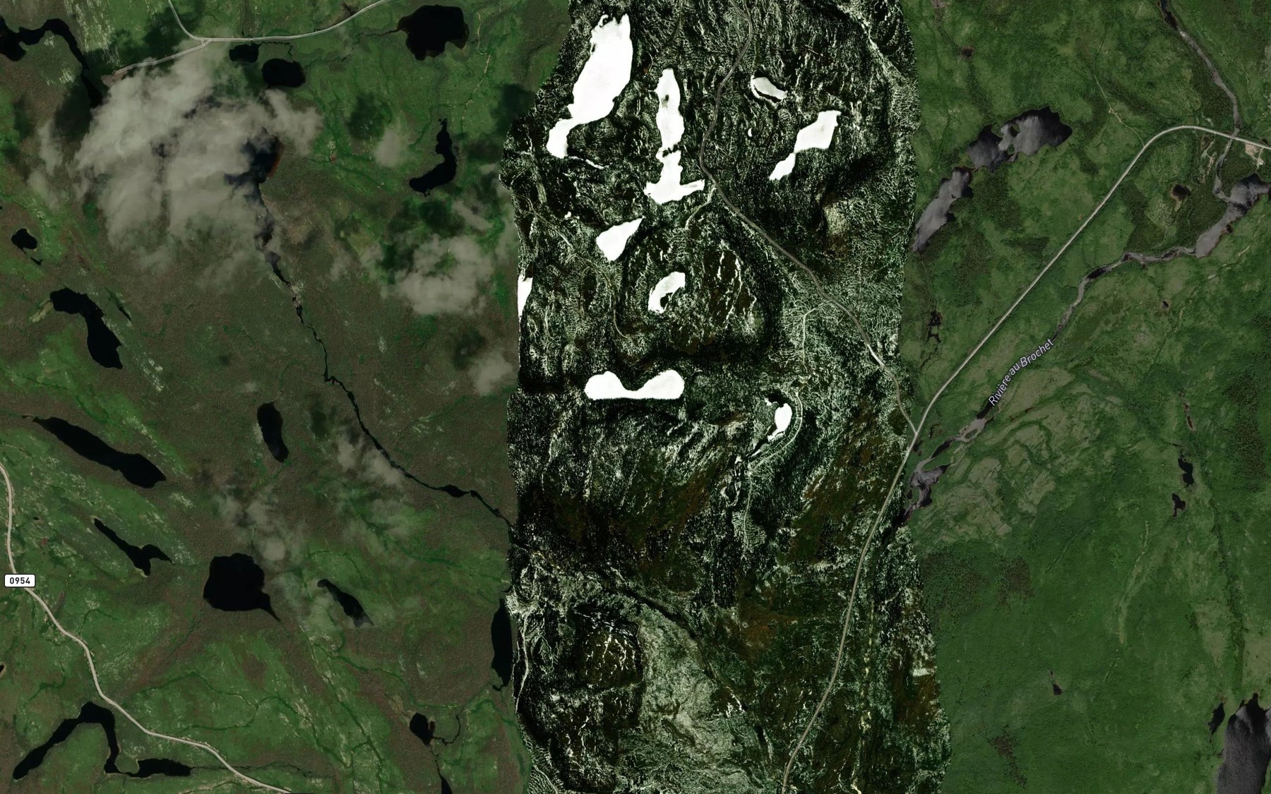 Satellite map of the Lac de l'Aspe