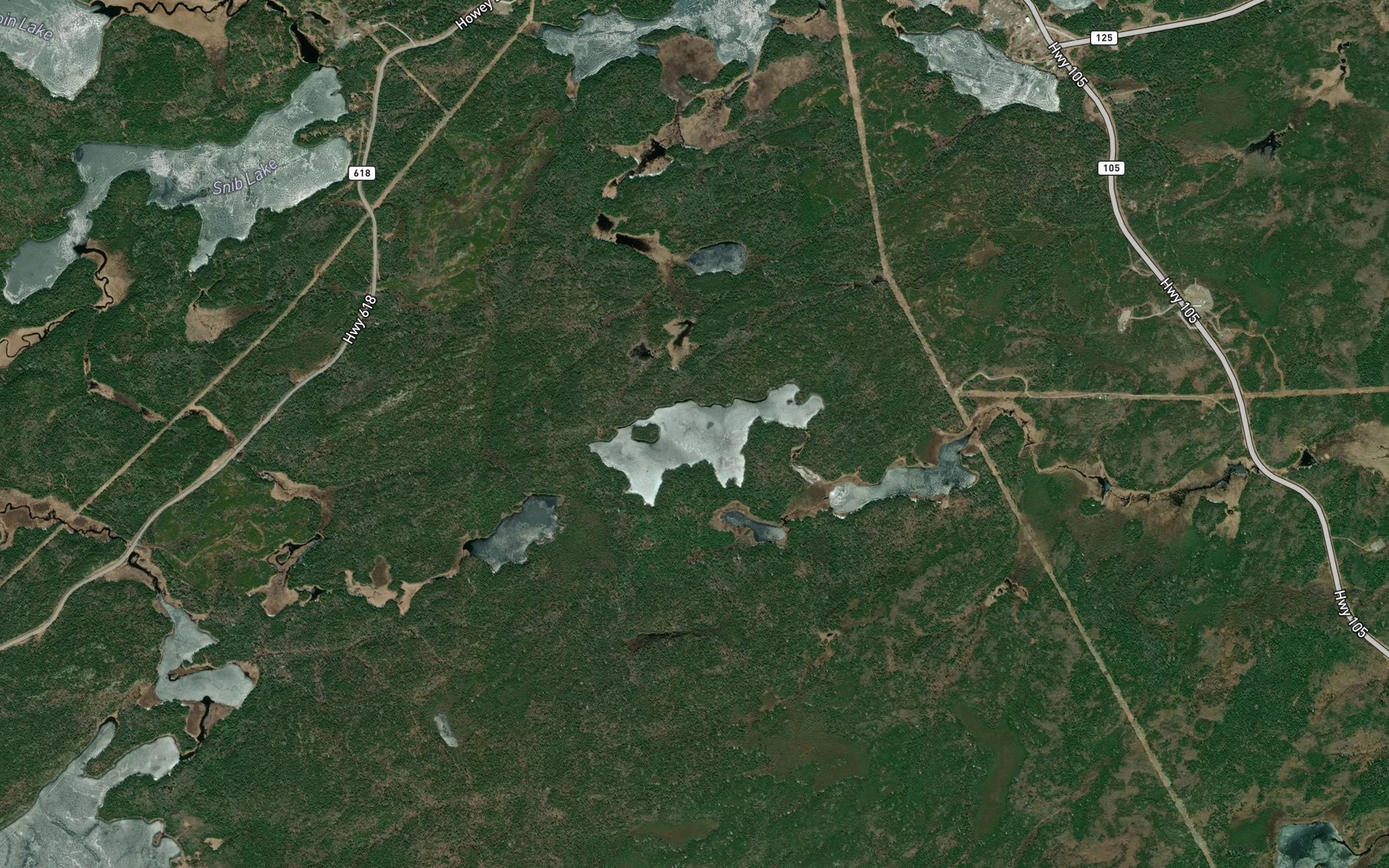 Satellite map of the Killoran Lake