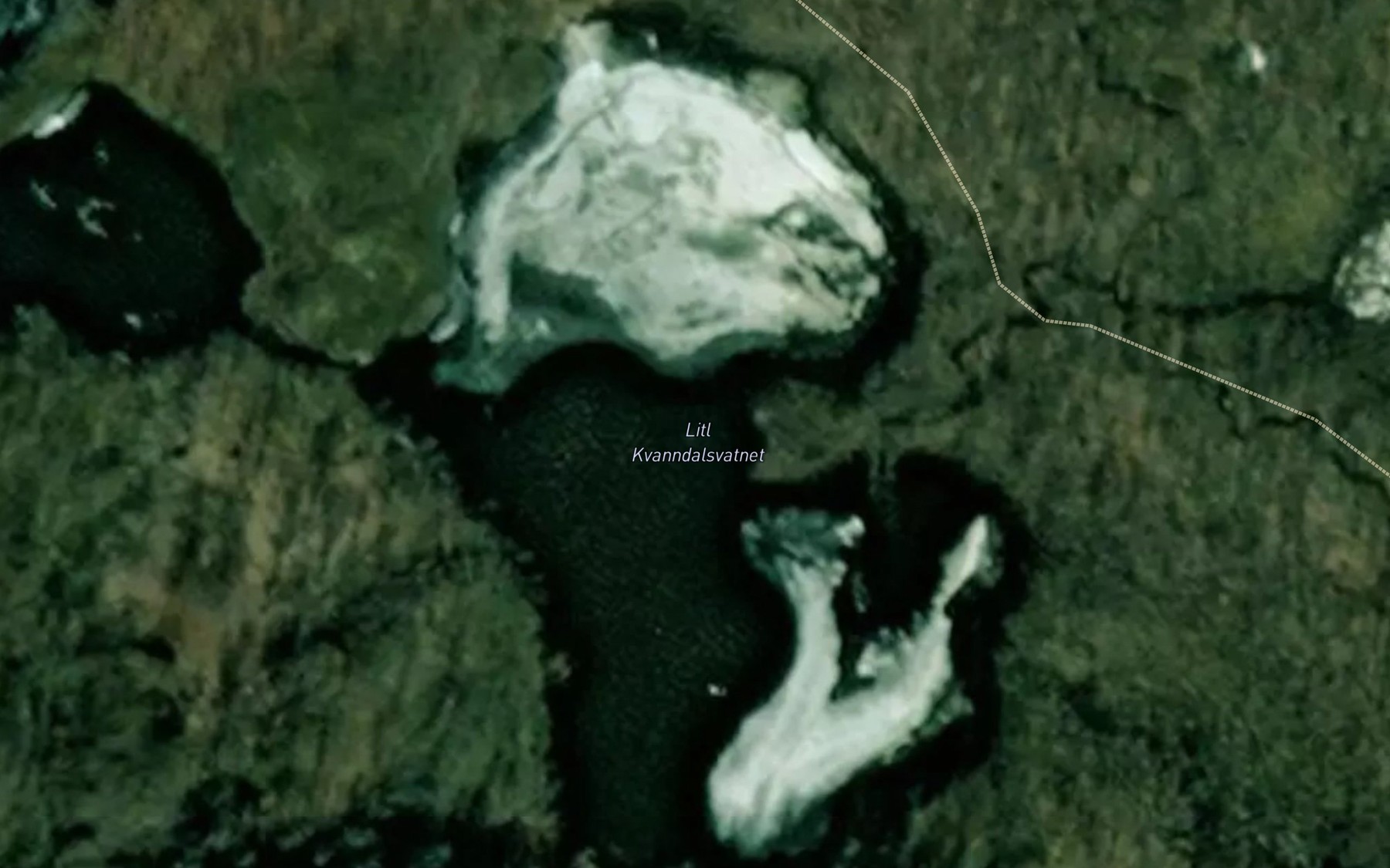 Satellite map of the Litl Kvanndalsvatnet