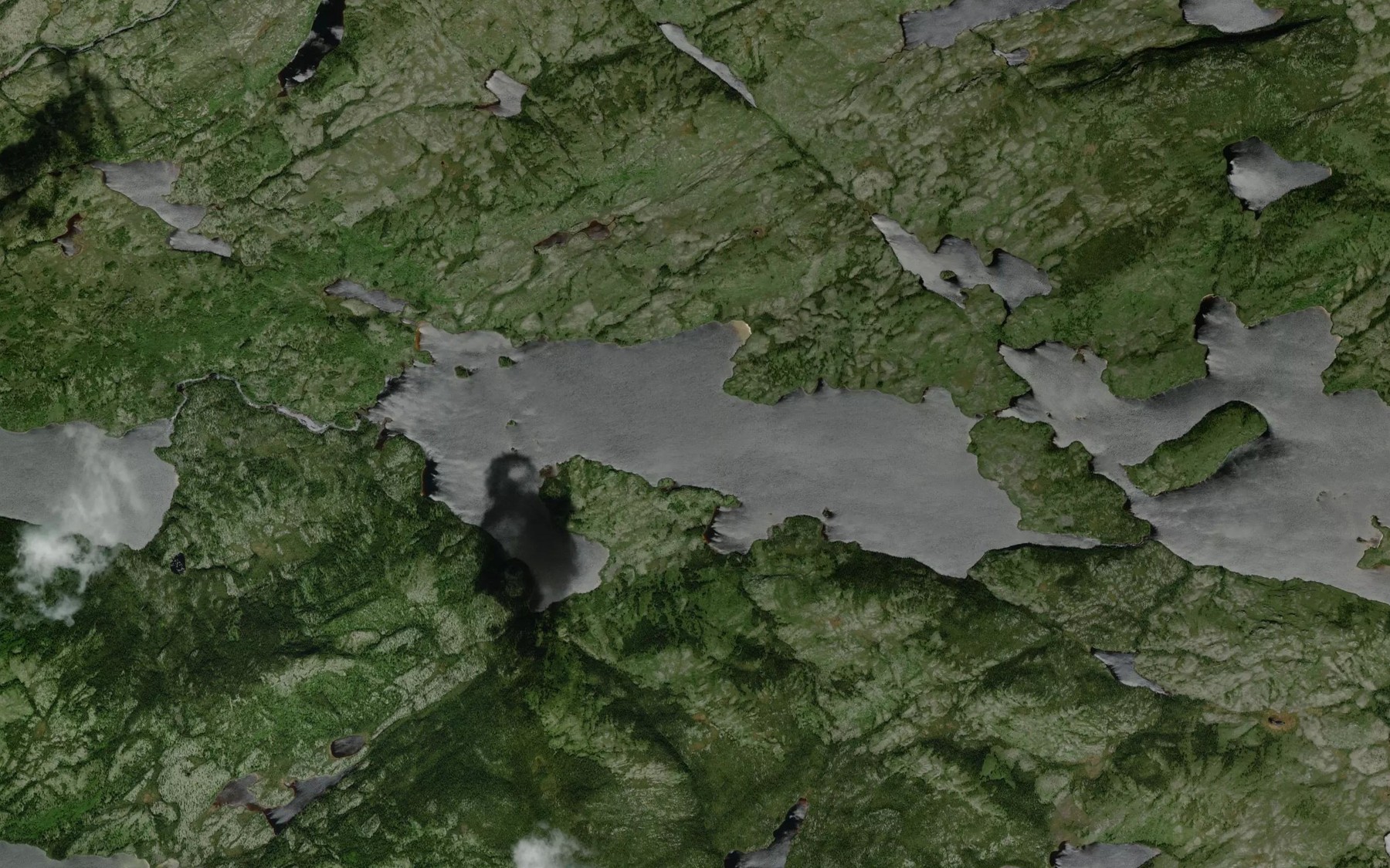 Satellite map of the Lac Jaucourt