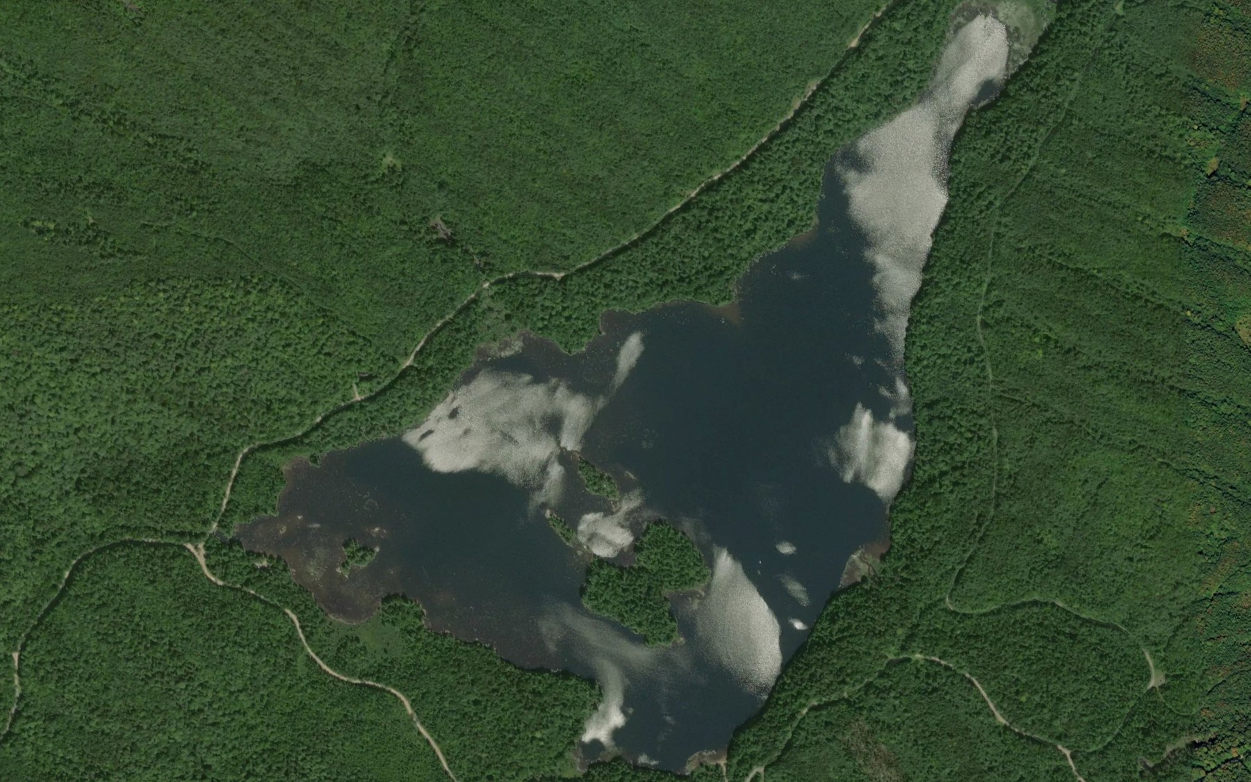 Satellite map of the Lac Sept Iles