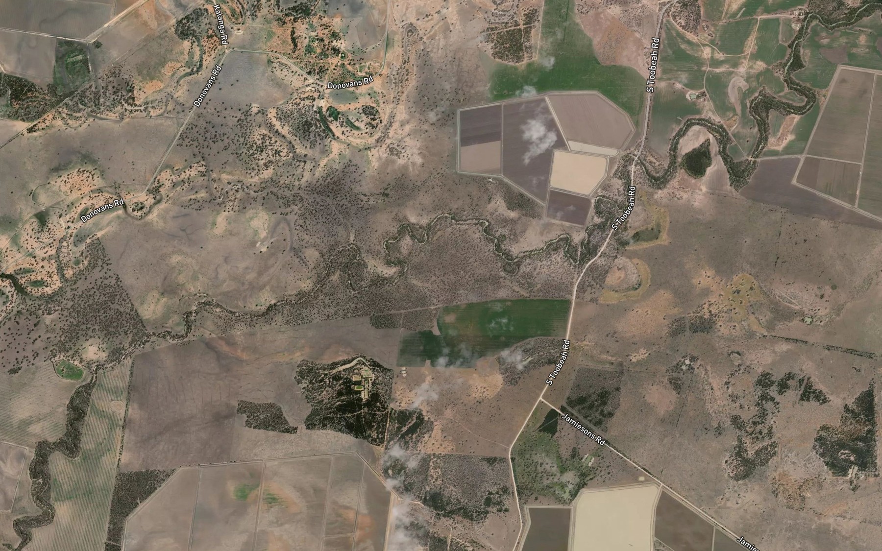 Satellite map of the Booberi Lagoon