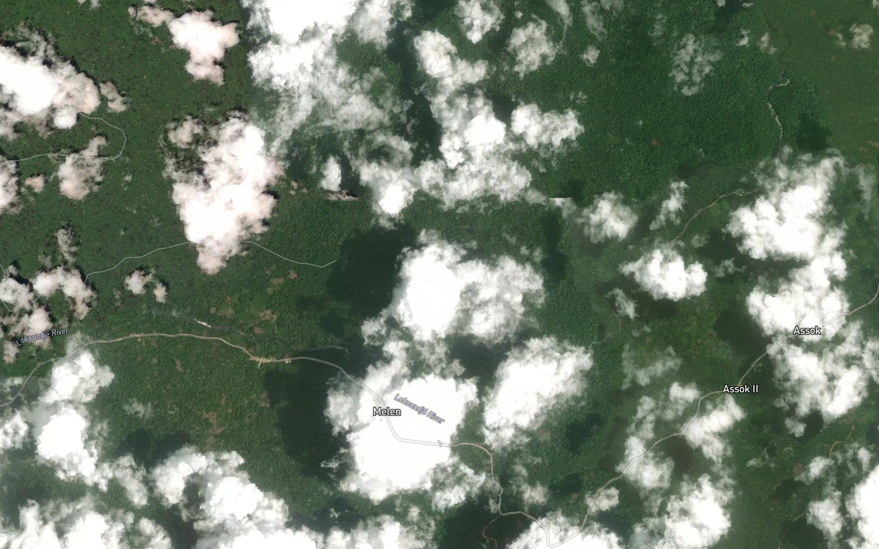 Satellite map of the Bekoue