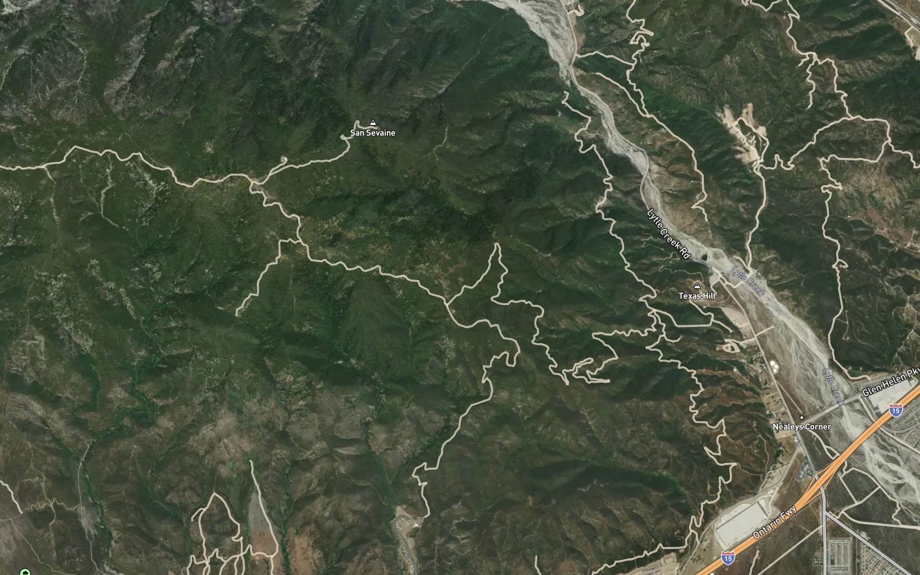 Satellite map of the Grapevine Spring