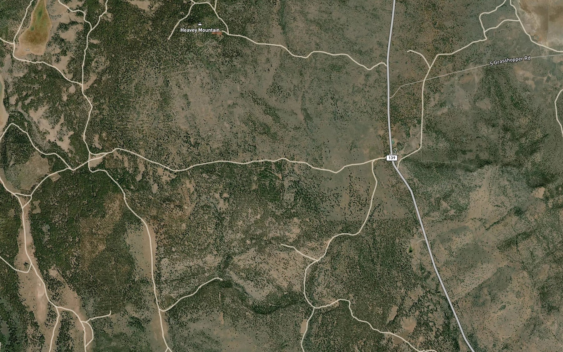 Satellite map of the Bull Pine Reservoir