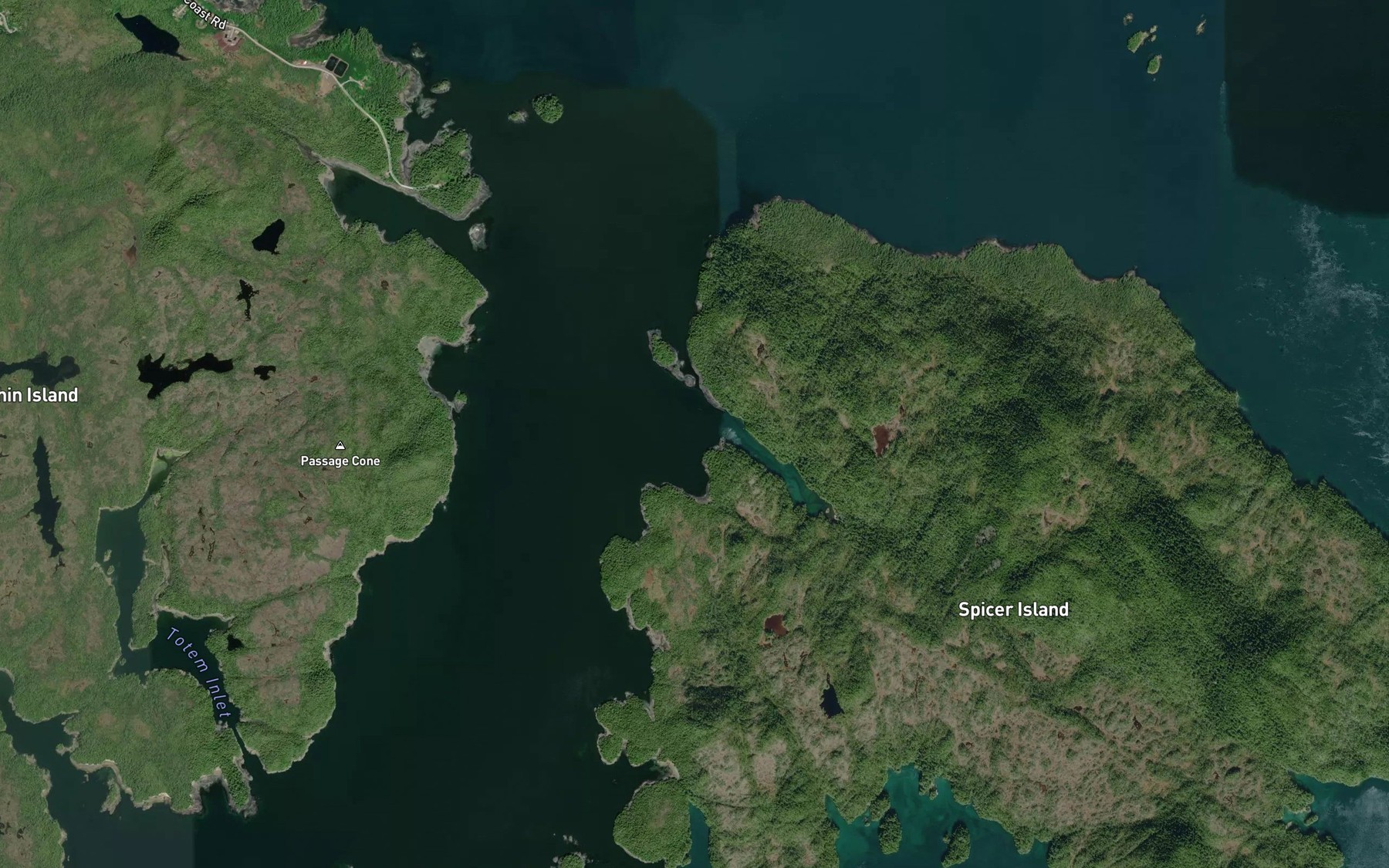 Satellite map of the Welham Cove