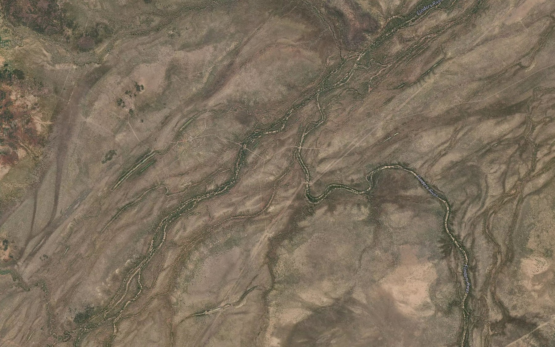 Satellite map of the Cloncurry River