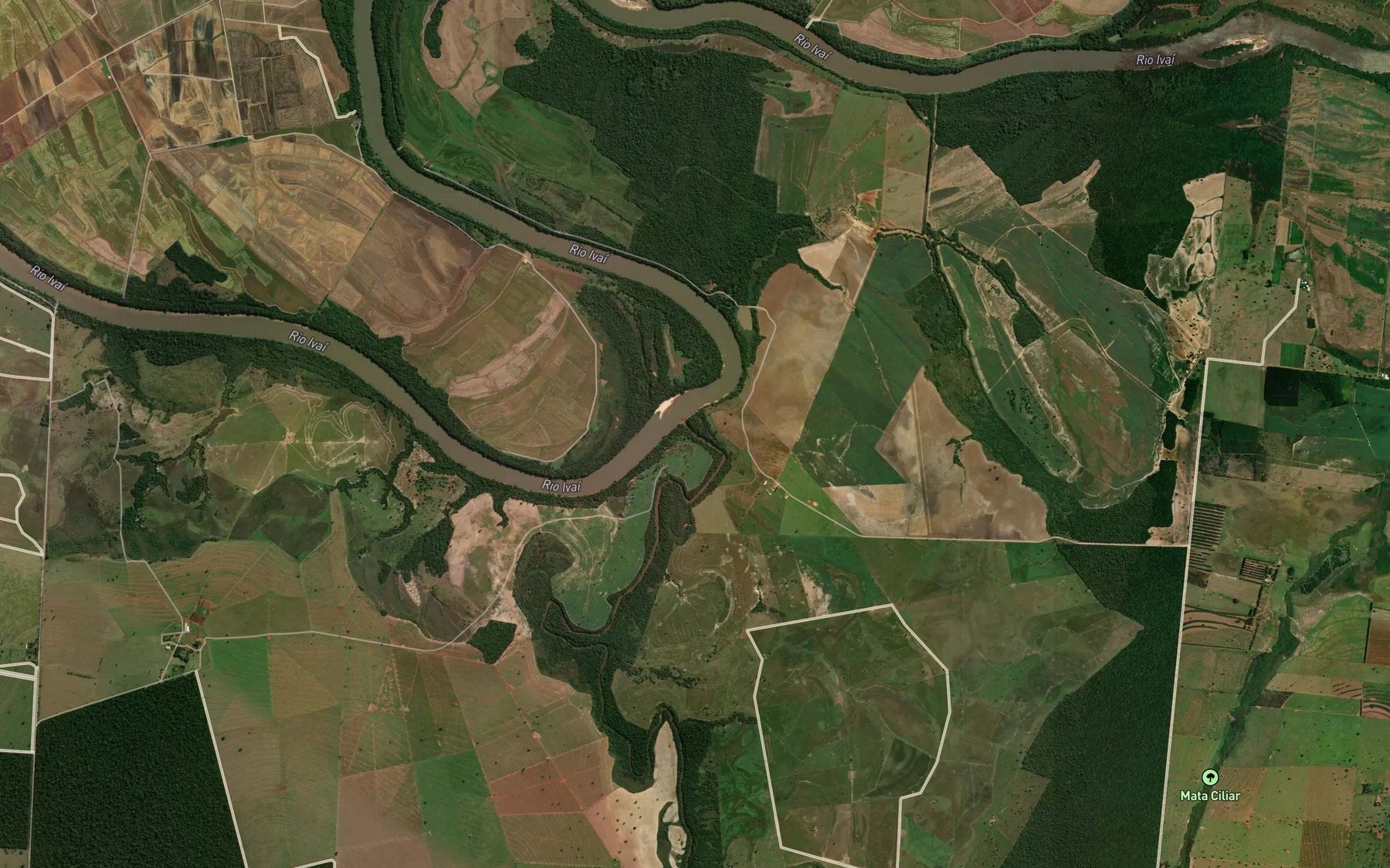 Satellite map of the Rio das Antas