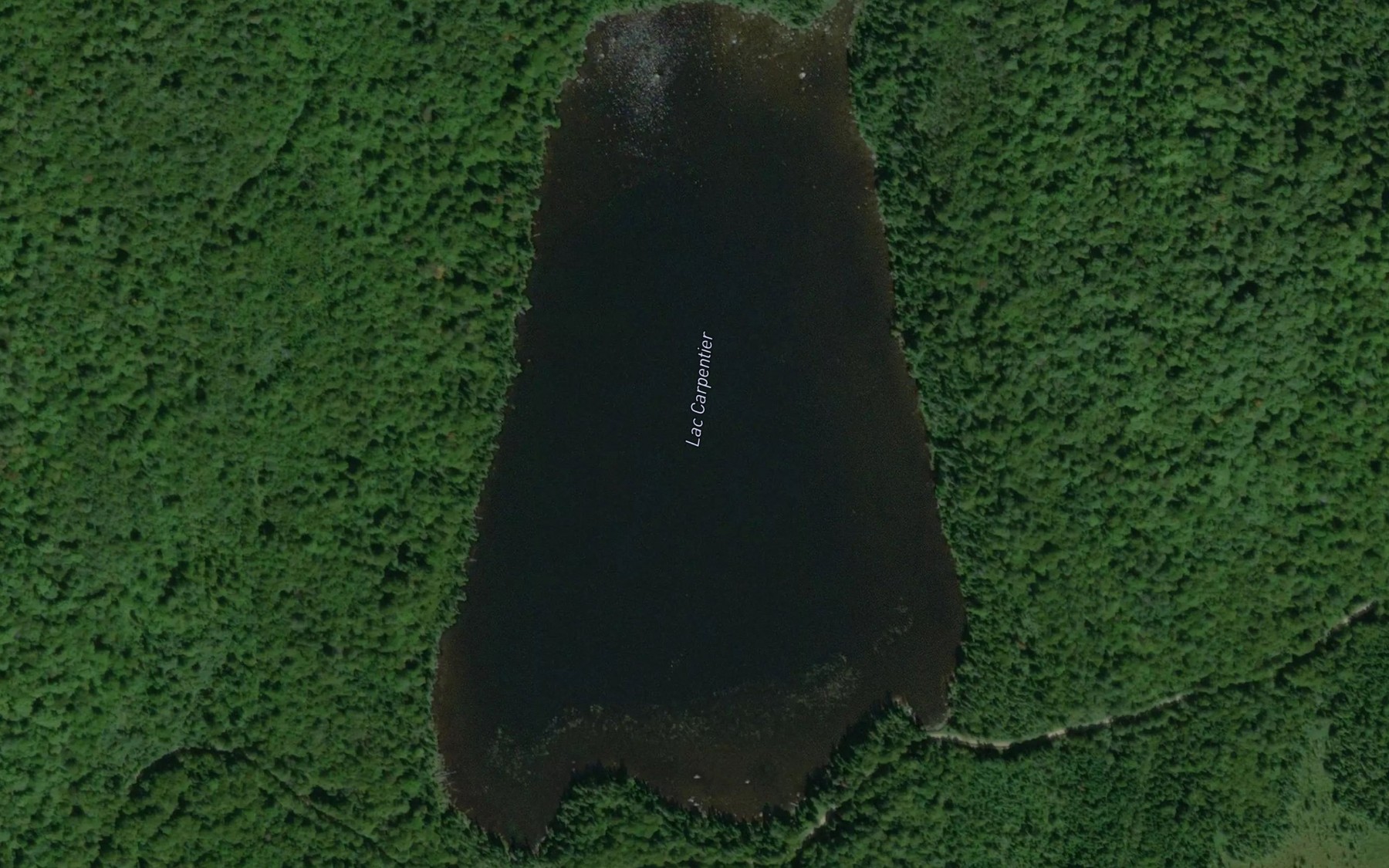 Satellite map of the Lac Carpentier