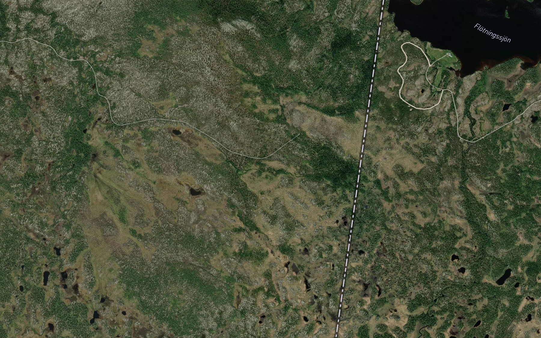 Satellite map of the Kullkjolbekken